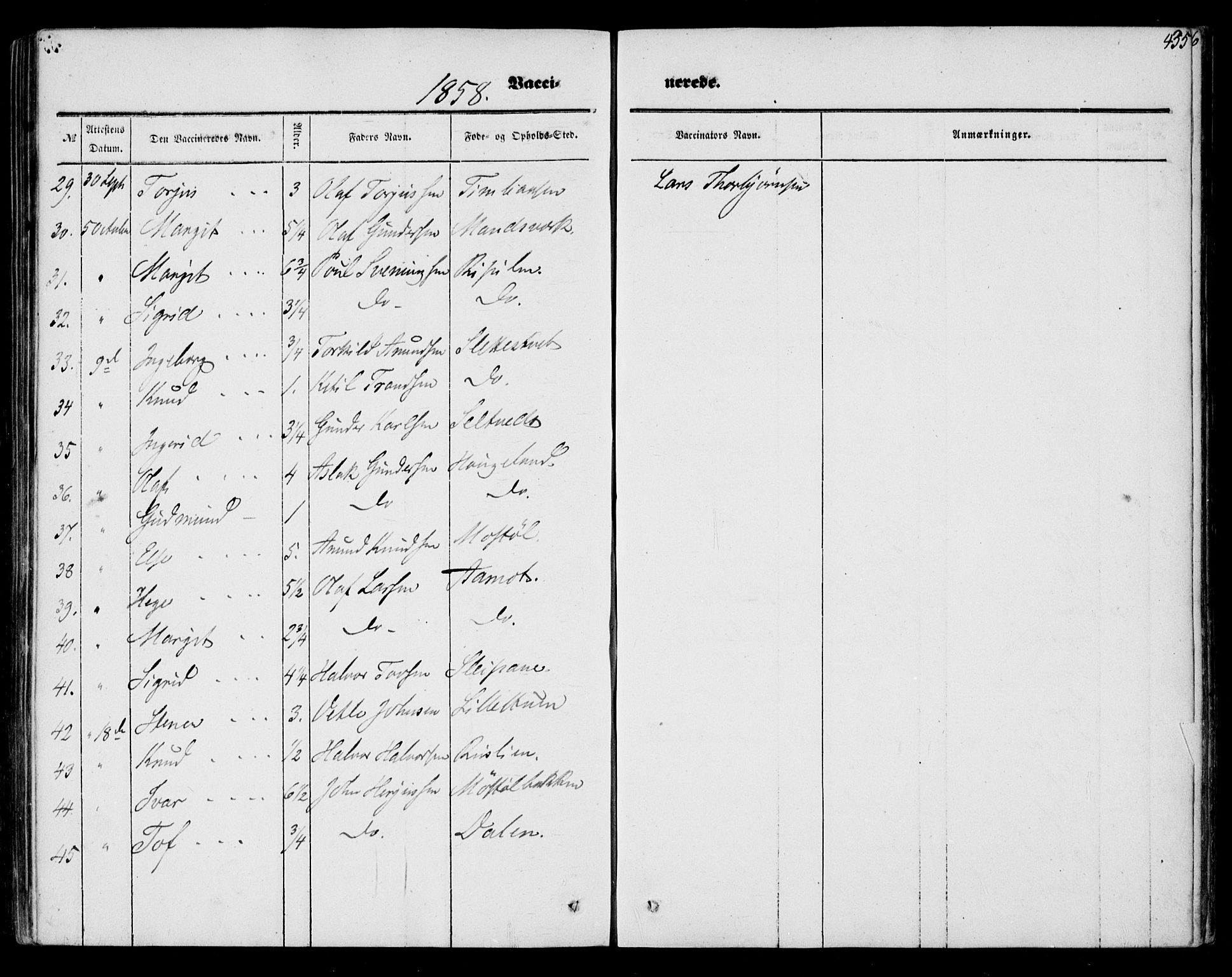 Mo kirkebøker, SAKO/A-286/F/Fa/L0005: Parish register (official) no. I 5, 1844-1864, p. 435