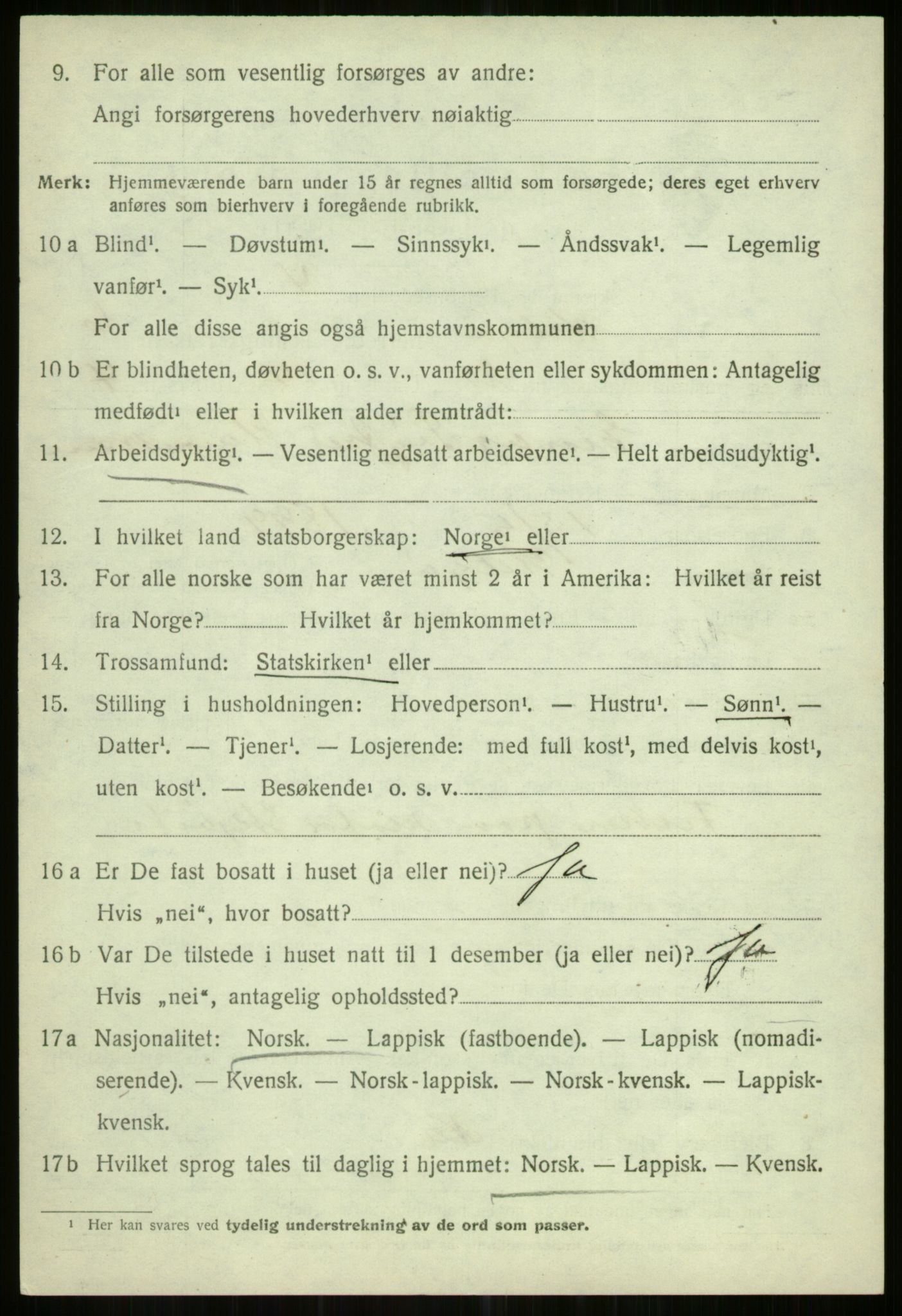 SATØ, 1920 census for Helgøy, 1920, p. 2495