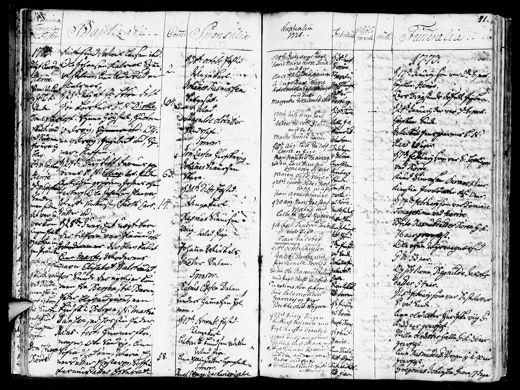 Ministerialprotokoller, klokkerbøker og fødselsregistre - Møre og Romsdal, SAT/A-1454/507/L0067: Parish register (official) no. 507A02, 1767-1788, p. 41