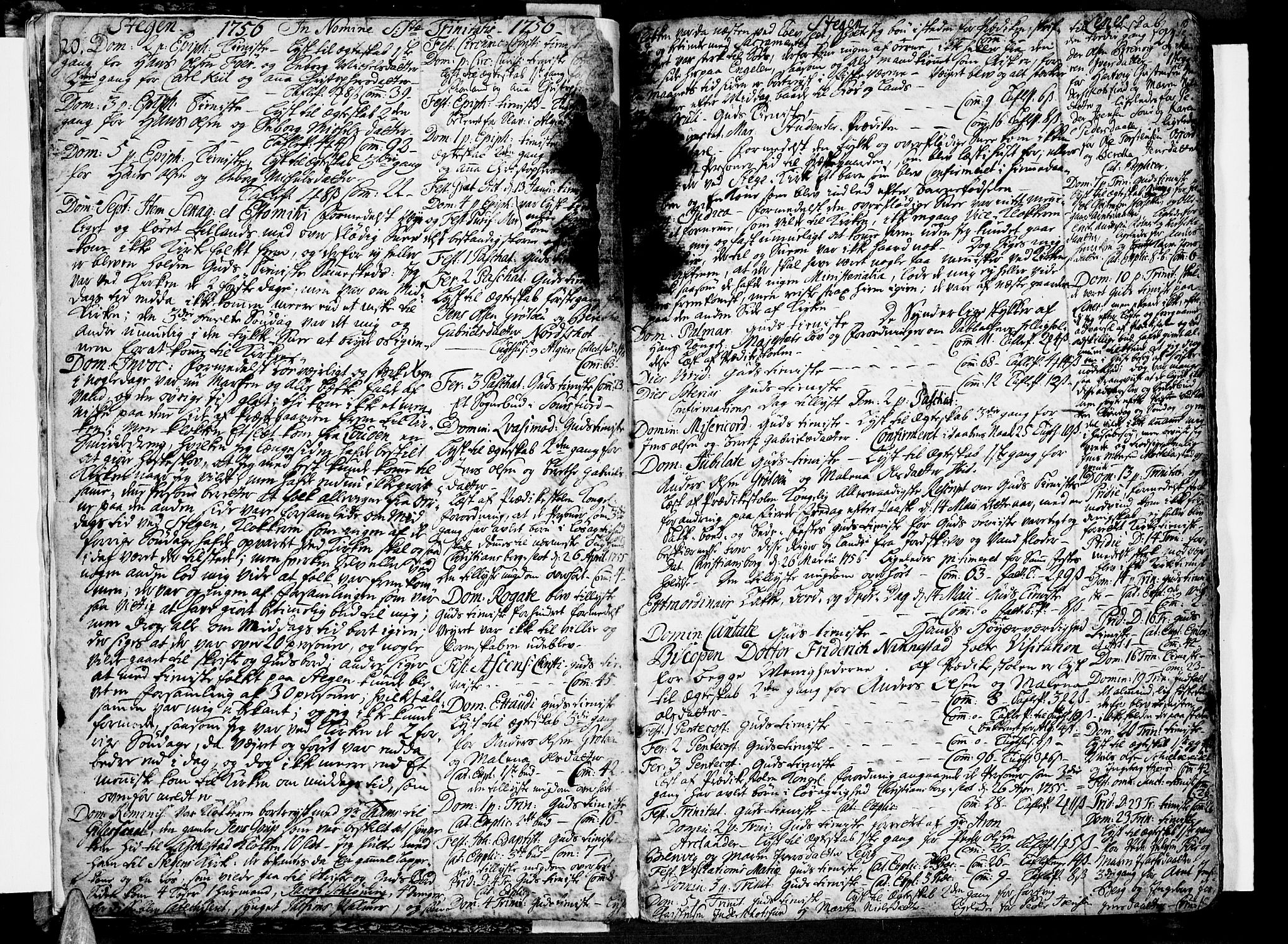 Ministerialprotokoller, klokkerbøker og fødselsregistre - Nordland, SAT/A-1459/855/L0795: Parish register (official) no. 855A03, 1748-1776, p. 20-21