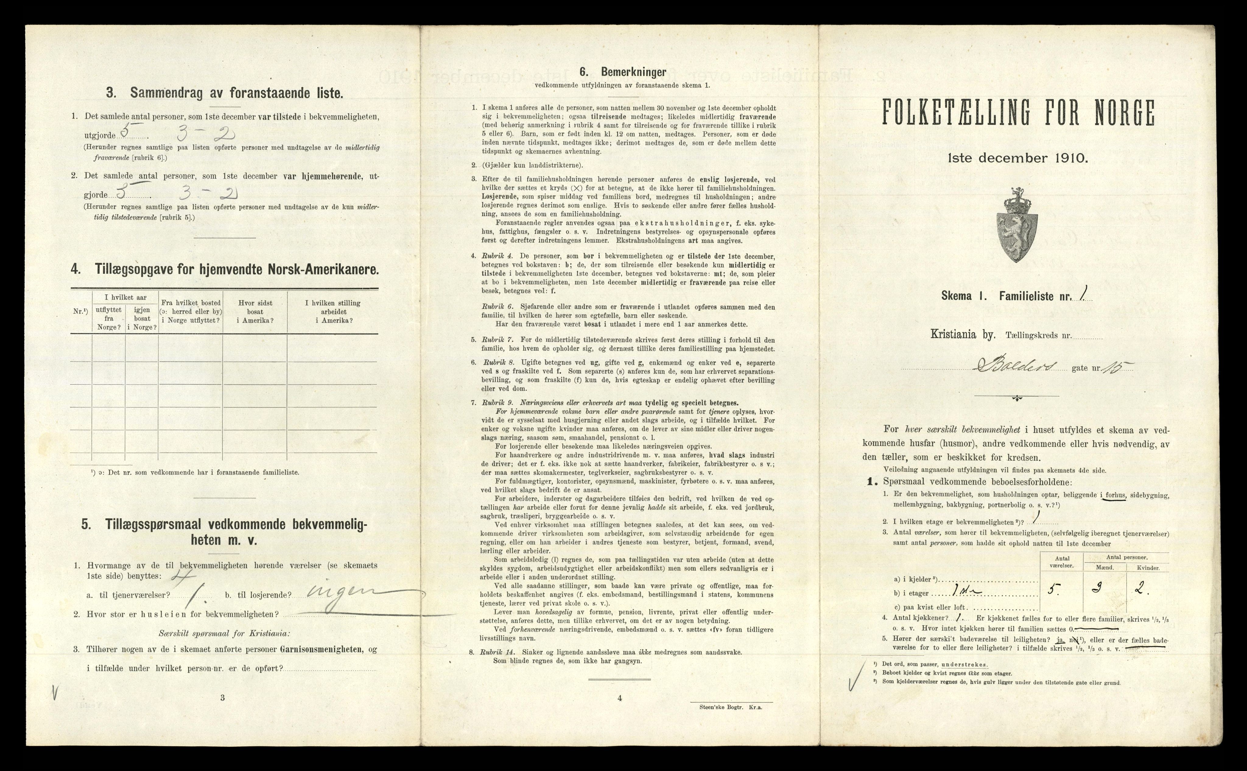 RA, 1910 census for Kristiania, 1910, p. 4463