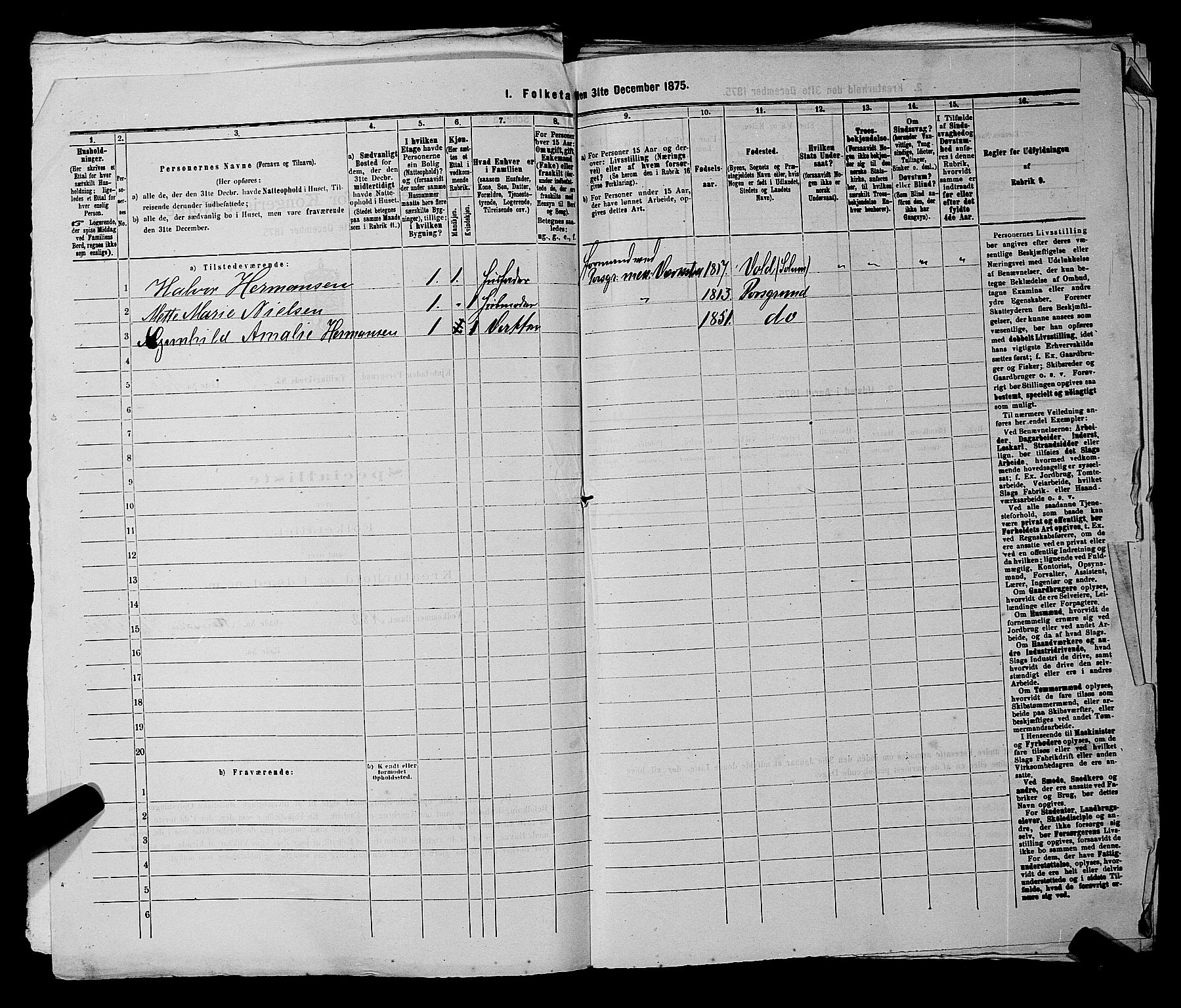 SAKO, 1875 census for 0805P Porsgrunn, 1875, p. 1032