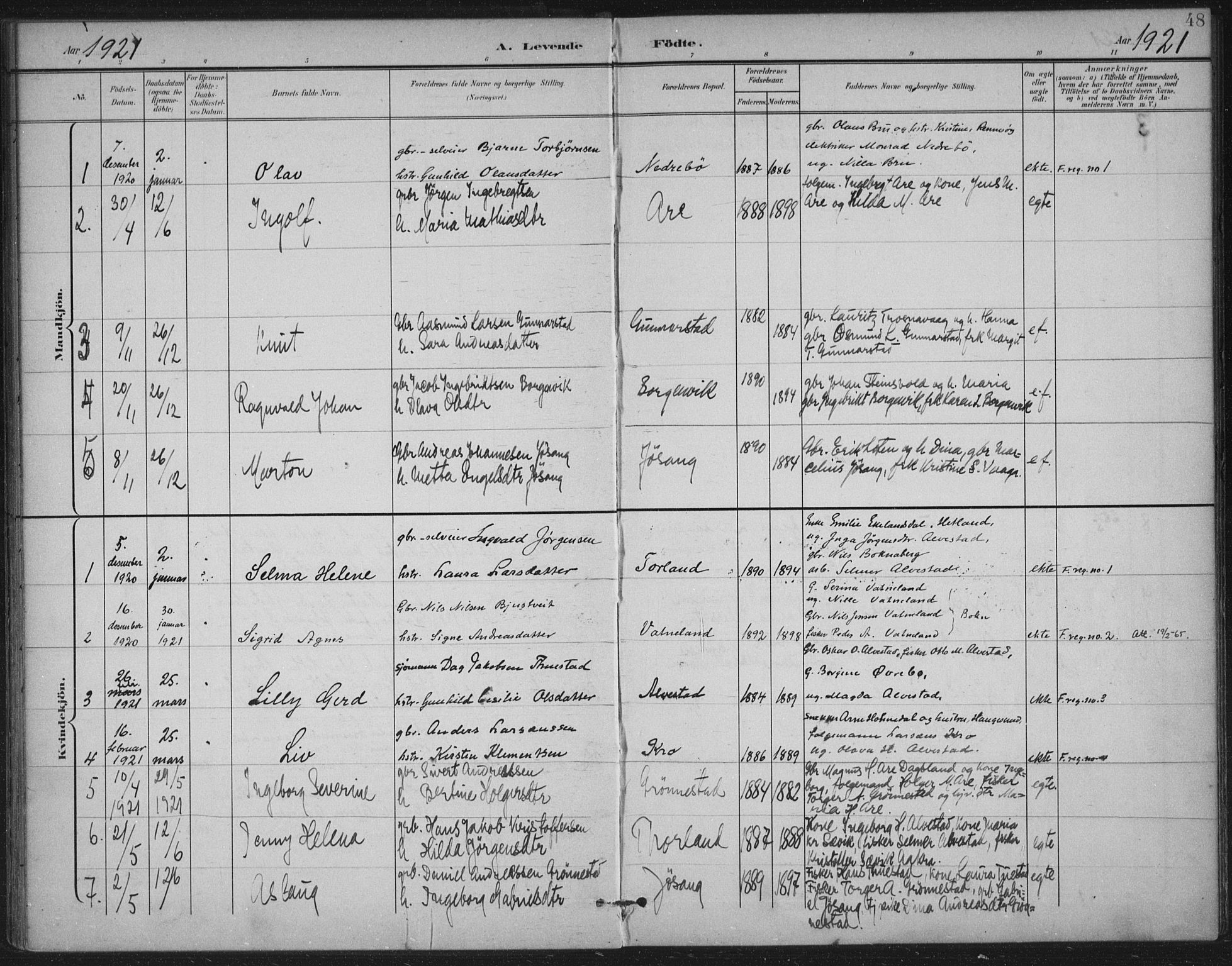 Tysvær sokneprestkontor, AV/SAST-A -101864/H/Ha/Haa/L0009: Parish register (official) no. A 9, 1898-1925, p. 48