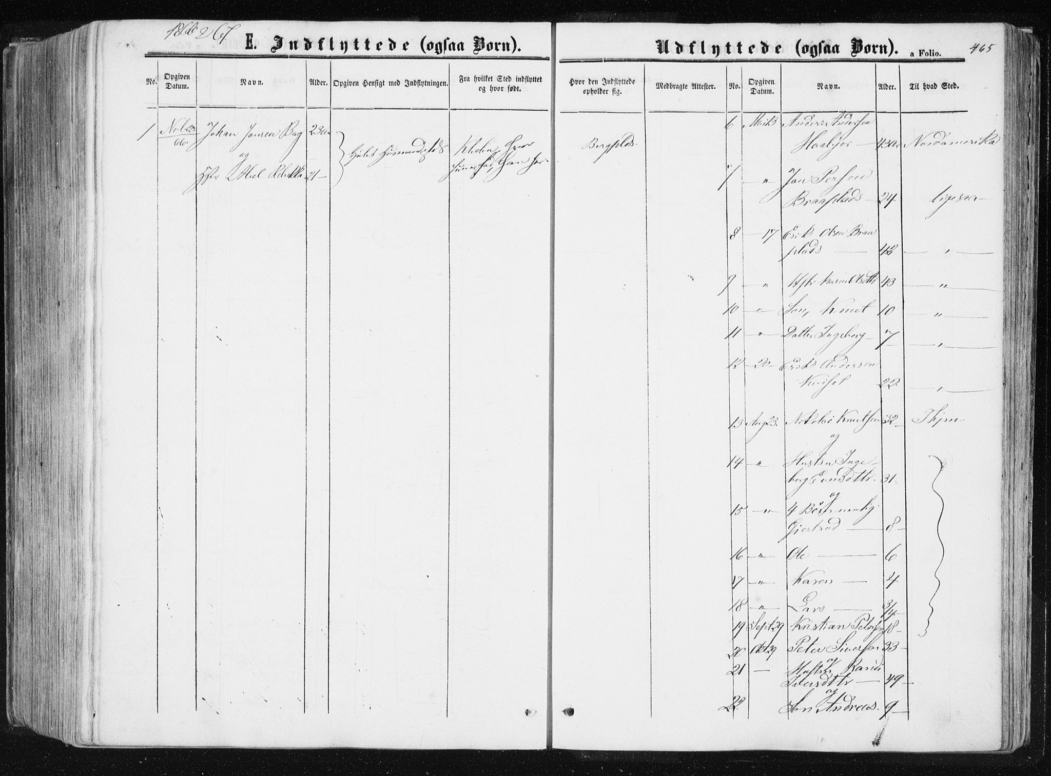 Ministerialprotokoller, klokkerbøker og fødselsregistre - Sør-Trøndelag, SAT/A-1456/612/L0377: Parish register (official) no. 612A09, 1859-1877, p. 465