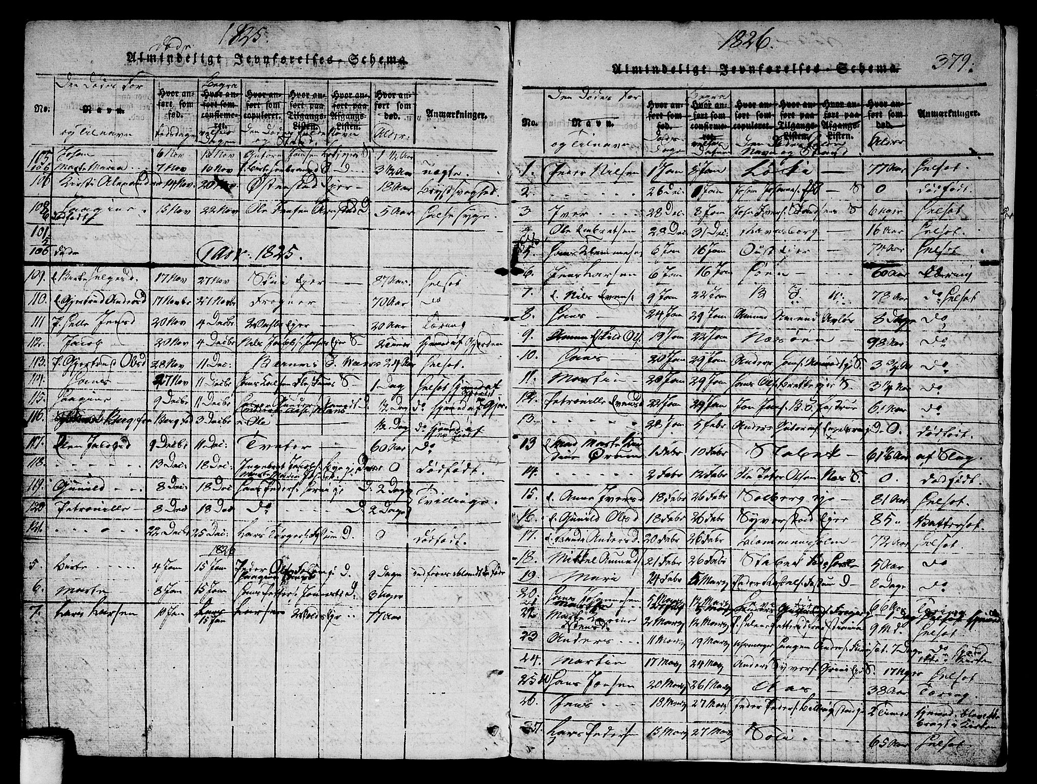 Asker prestekontor Kirkebøker, SAO/A-10256a/G/Ga/L0001: Parish register (copy) no. I 1, 1814-1830, p. 379