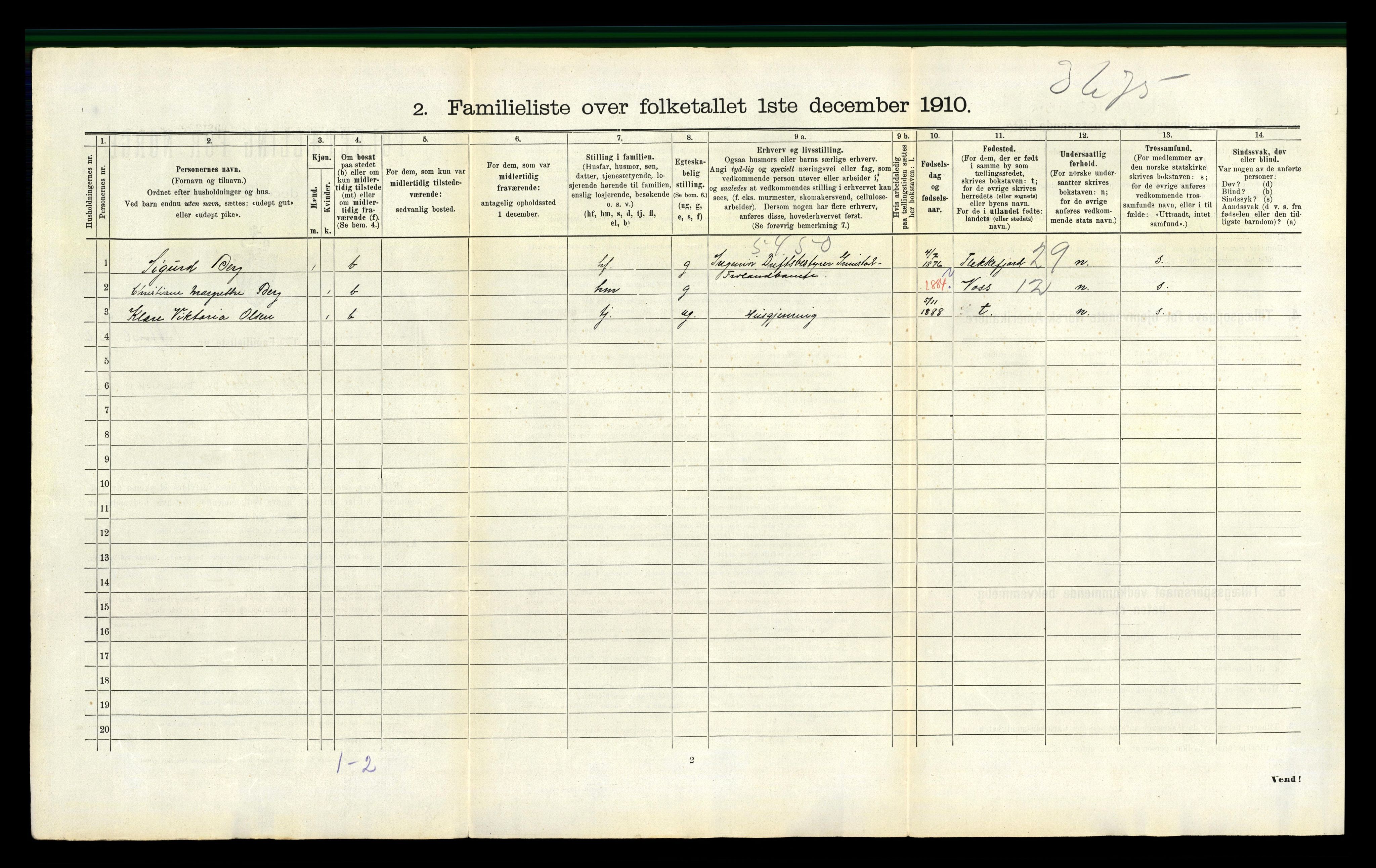 RA, 1910 census for Grimstad, 1910, p. 1581