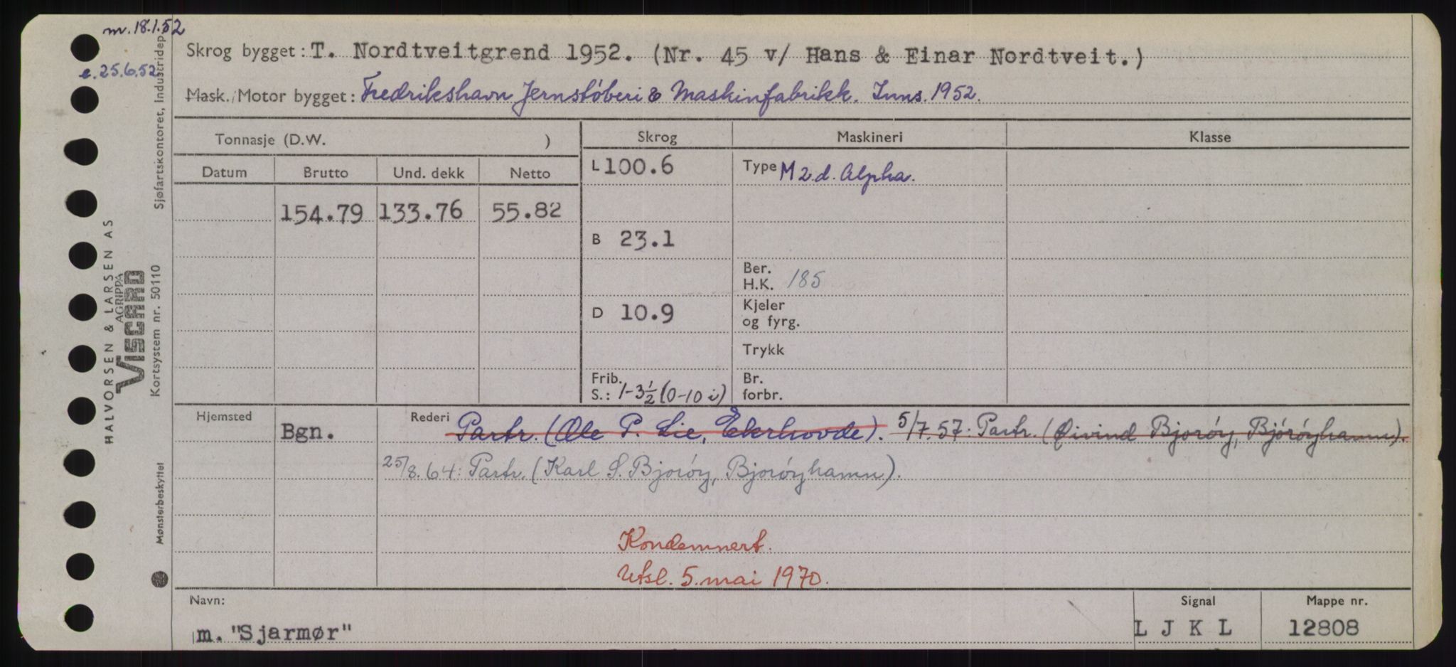 Sjøfartsdirektoratet med forløpere, Skipsmålingen, AV/RA-S-1627/H/Hd/L0033: Fartøy, Sevi-Sjø, p. 317