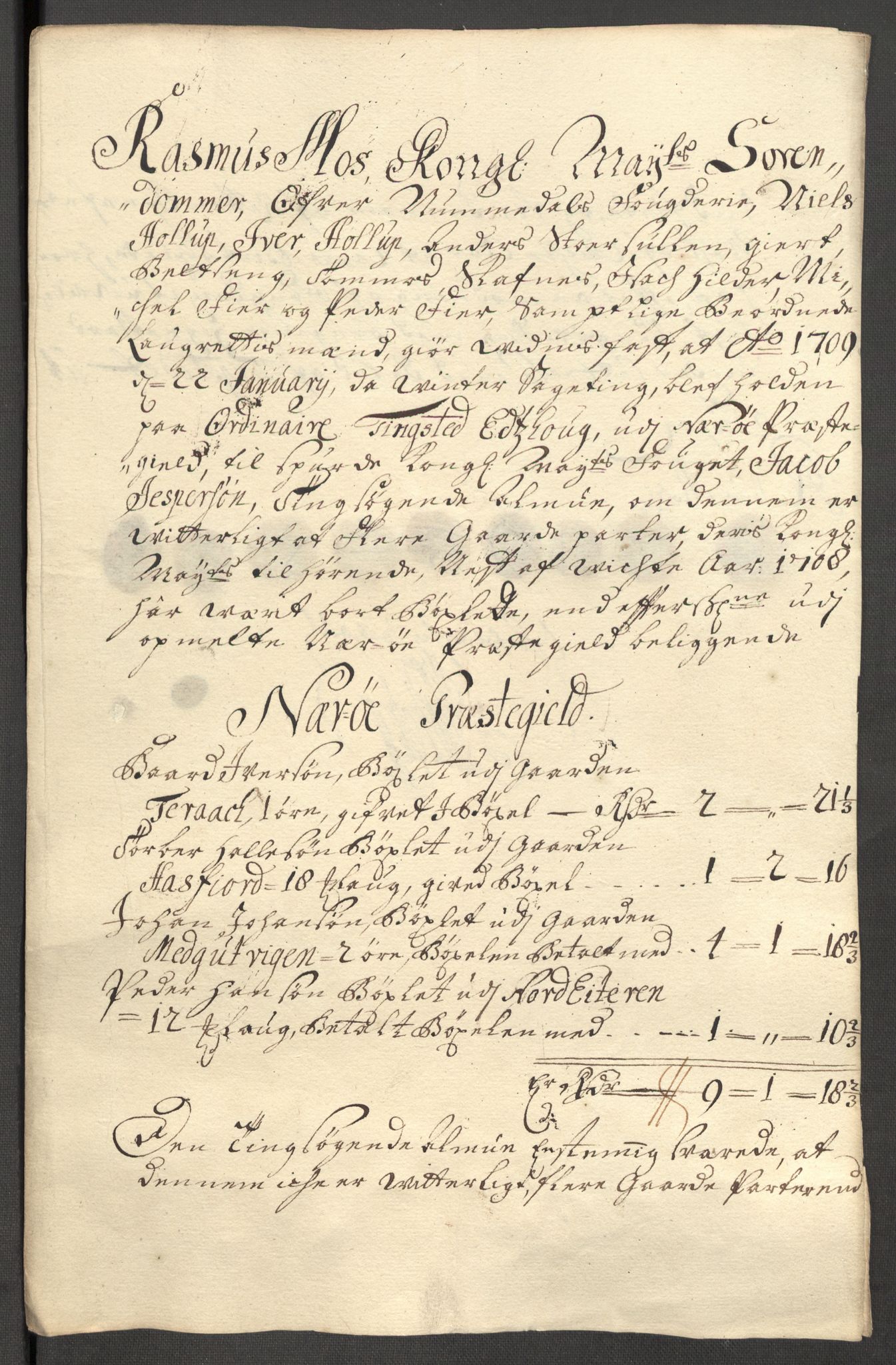 Rentekammeret inntil 1814, Reviderte regnskaper, Fogderegnskap, RA/EA-4092/R64/L4430: Fogderegnskap Namdal, 1707-1708, p. 354