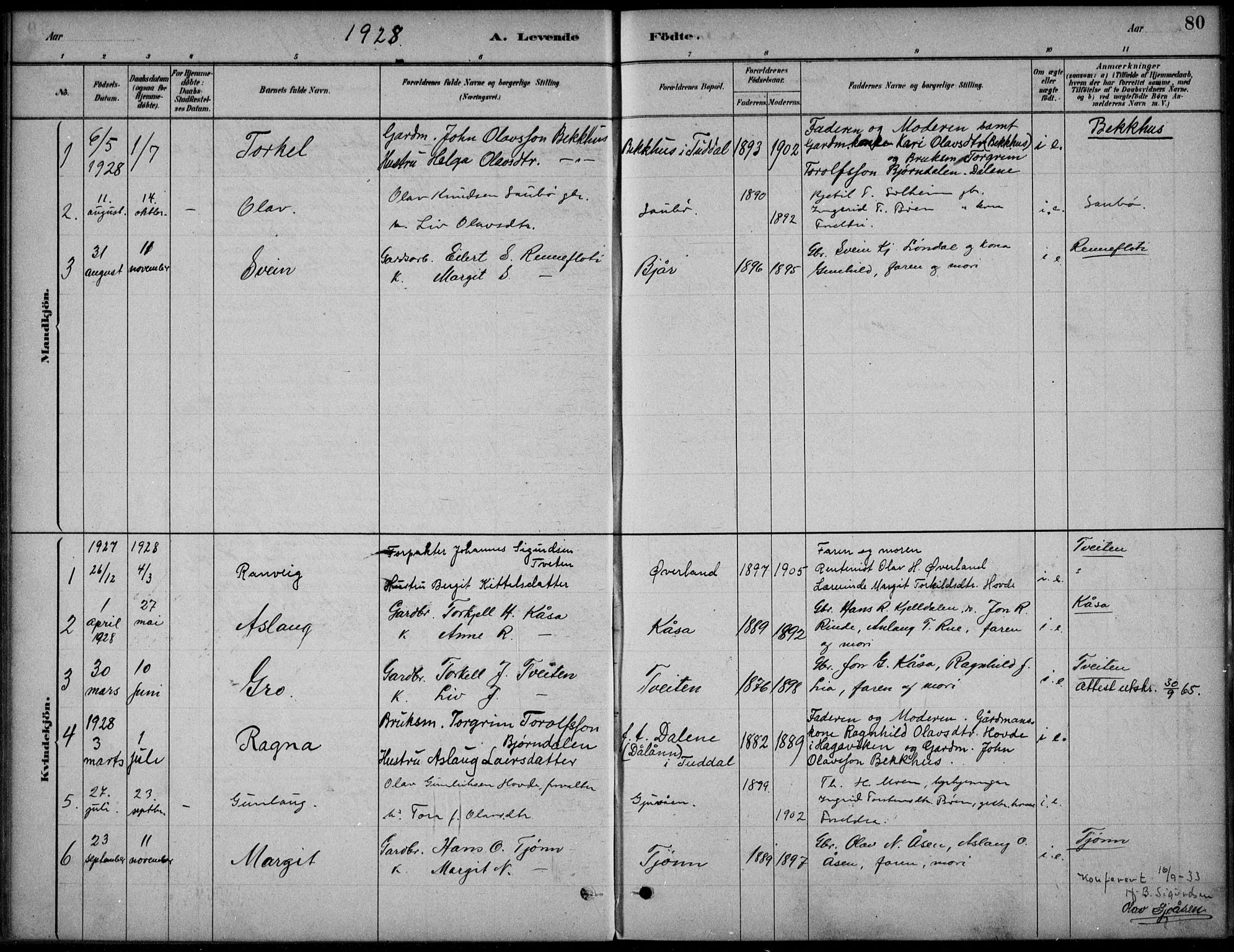 Hjartdal kirkebøker, SAKO/A-270/F/Fc/L0002: Parish register (official) no. III 2, 1880-1936, p. 80