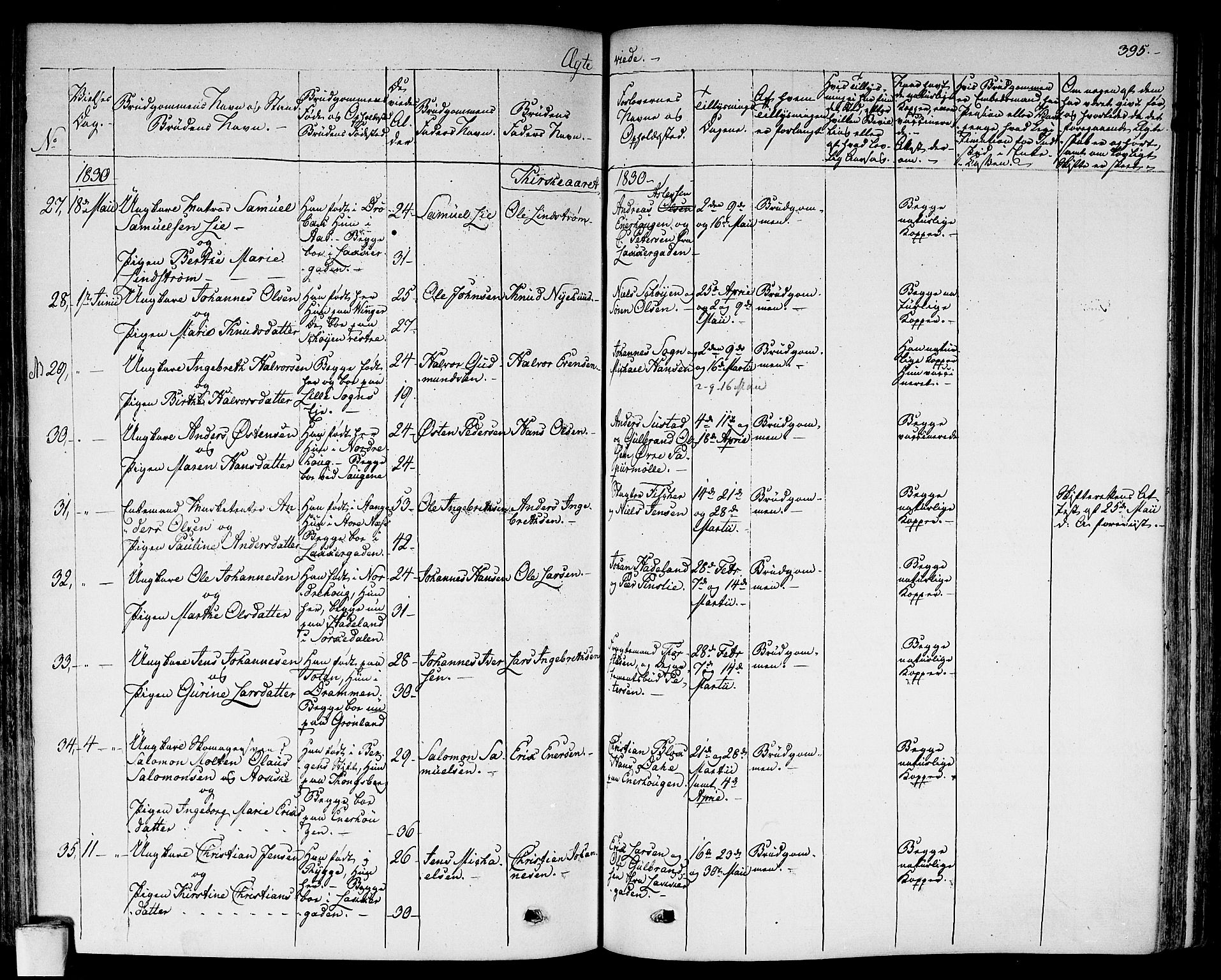 Aker prestekontor kirkebøker, AV/SAO-A-10861/F/L0013: Parish register (official) no. 13, 1828-1837, p. 395