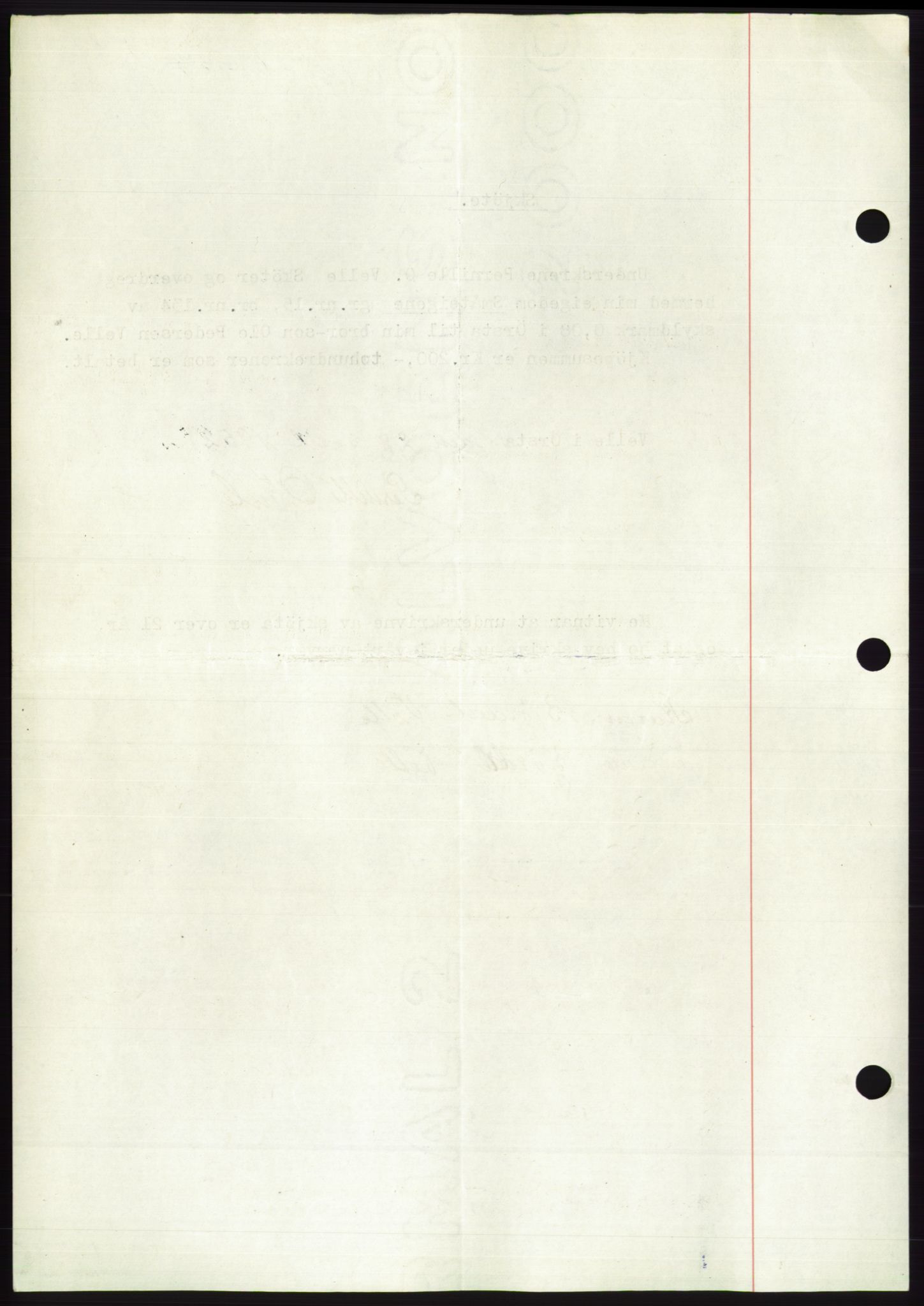 Søre Sunnmøre sorenskriveri, AV/SAT-A-4122/1/2/2C/L0092: Mortgage book no. 18A, 1952-1952, Diary no: : 969/1952