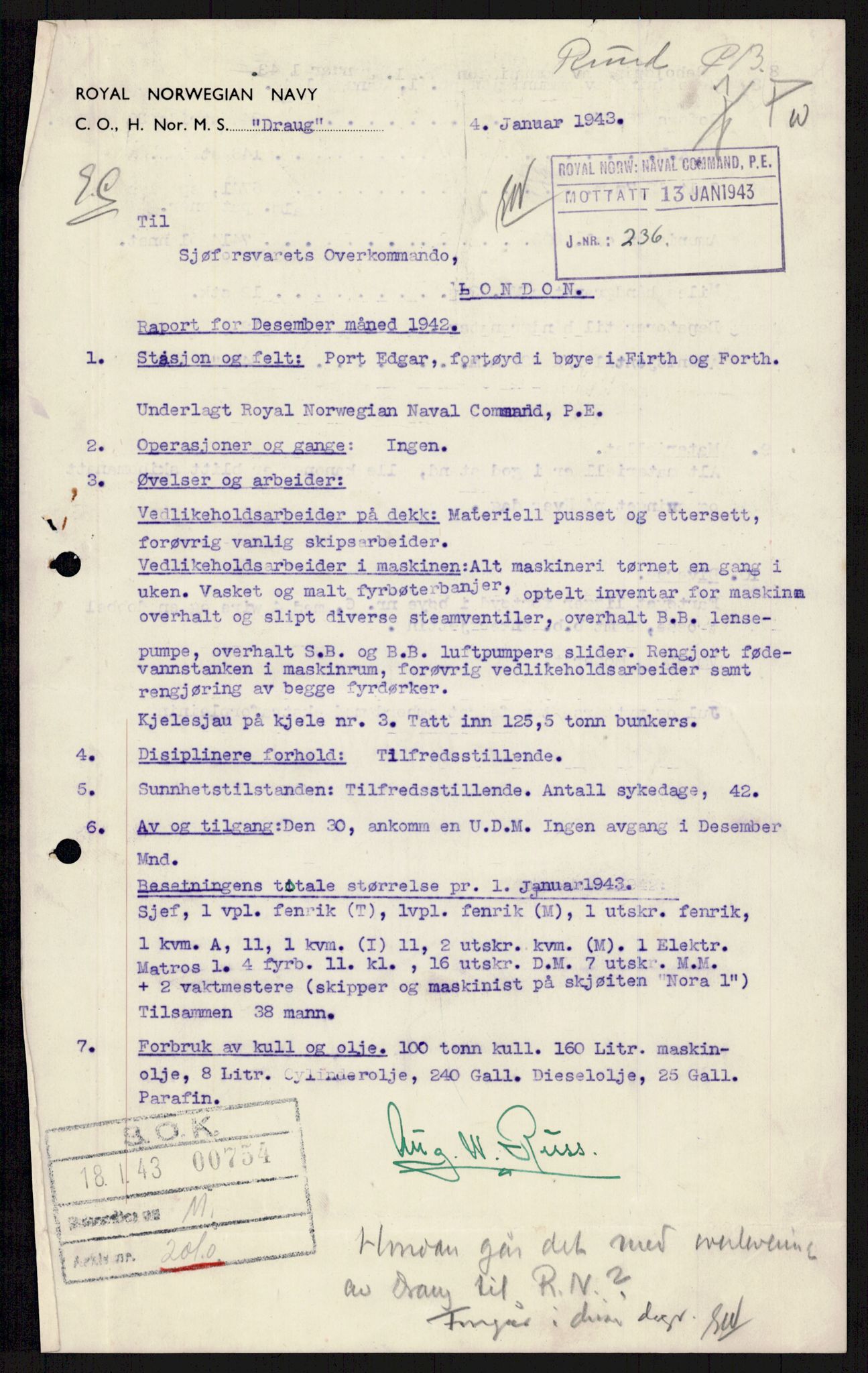 Forsvaret, Sjøforsvarets overkommando, AV/RA-RAFA-2035/D/Dc/L0193: --, 1940-1951, p. 793