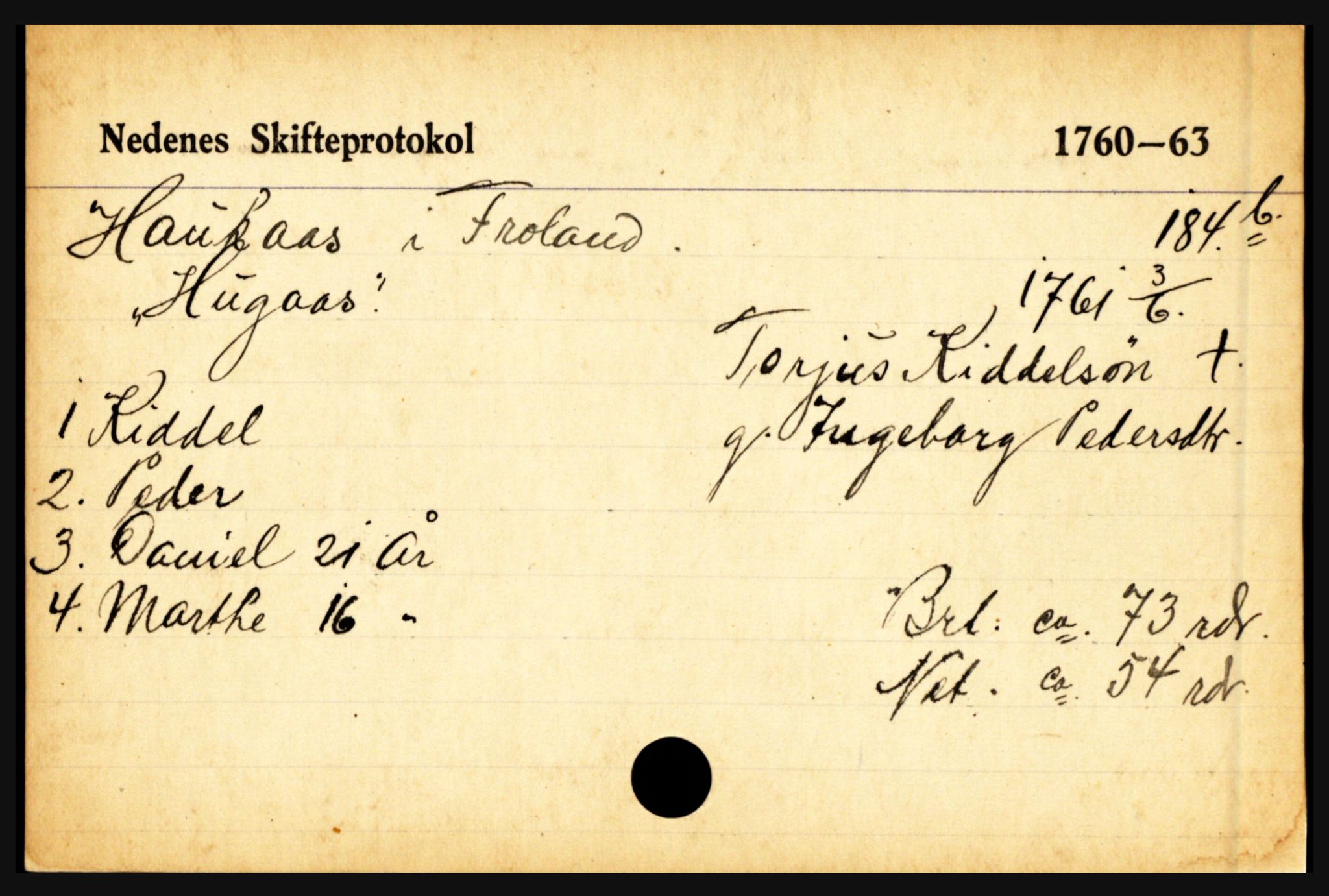 Nedenes sorenskriveri før 1824, AV/SAK-1221-0007/H, p. 11357