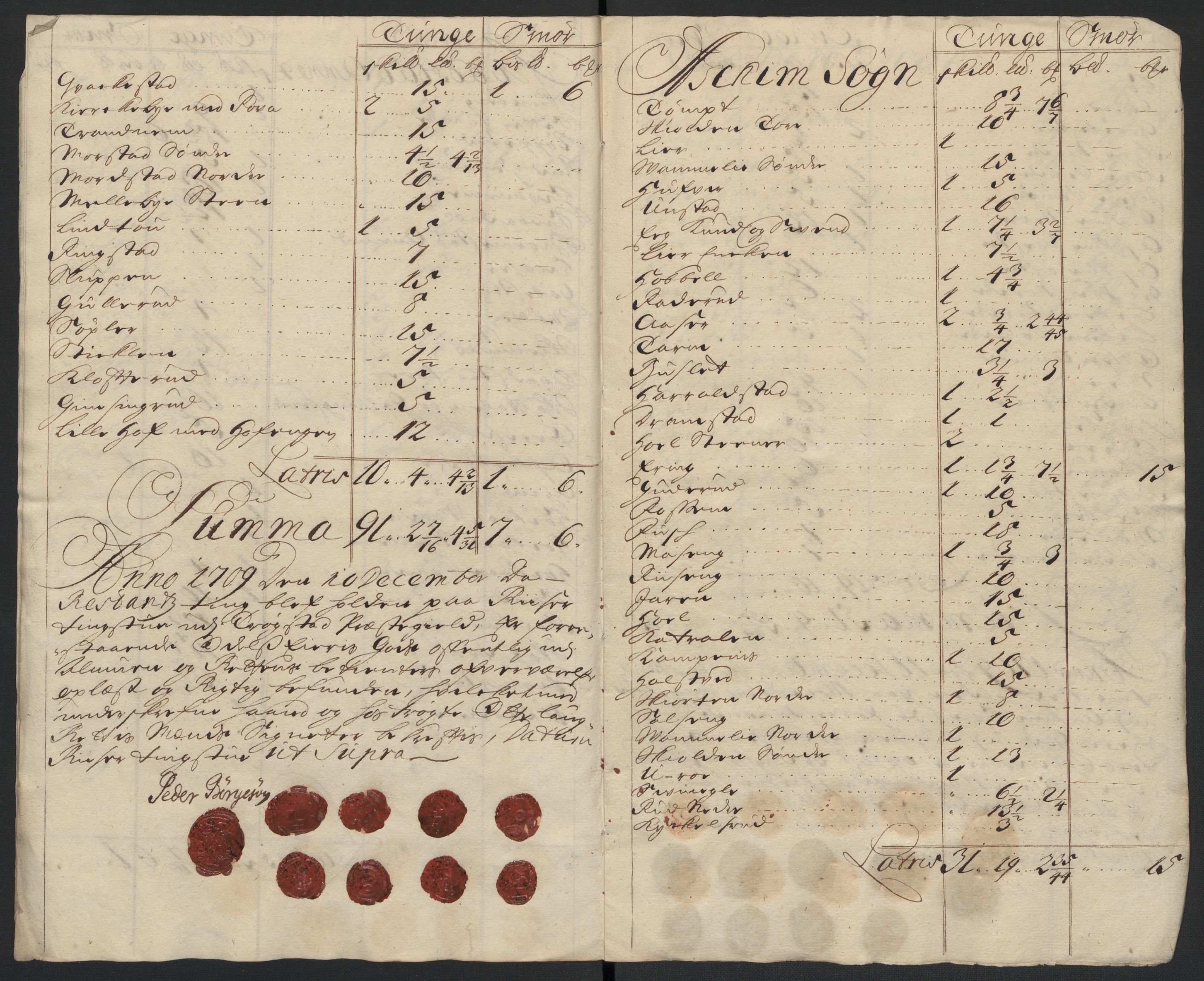 Rentekammeret inntil 1814, Reviderte regnskaper, Fogderegnskap, RA/EA-4092/R07/L0301: Fogderegnskap Rakkestad, Heggen og Frøland, 1709, p. 308