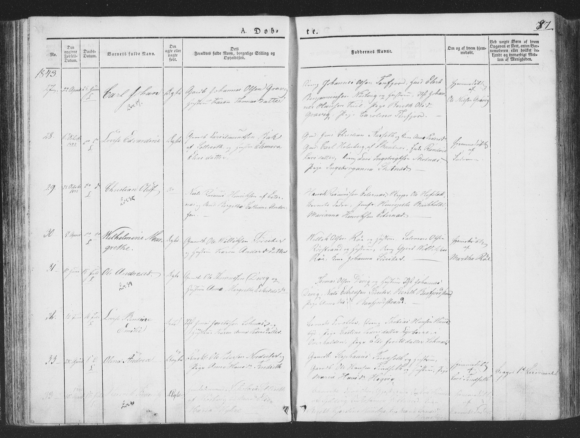 Ministerialprotokoller, klokkerbøker og fødselsregistre - Nord-Trøndelag, AV/SAT-A-1458/780/L0639: Parish register (official) no. 780A04, 1830-1844, p. 87