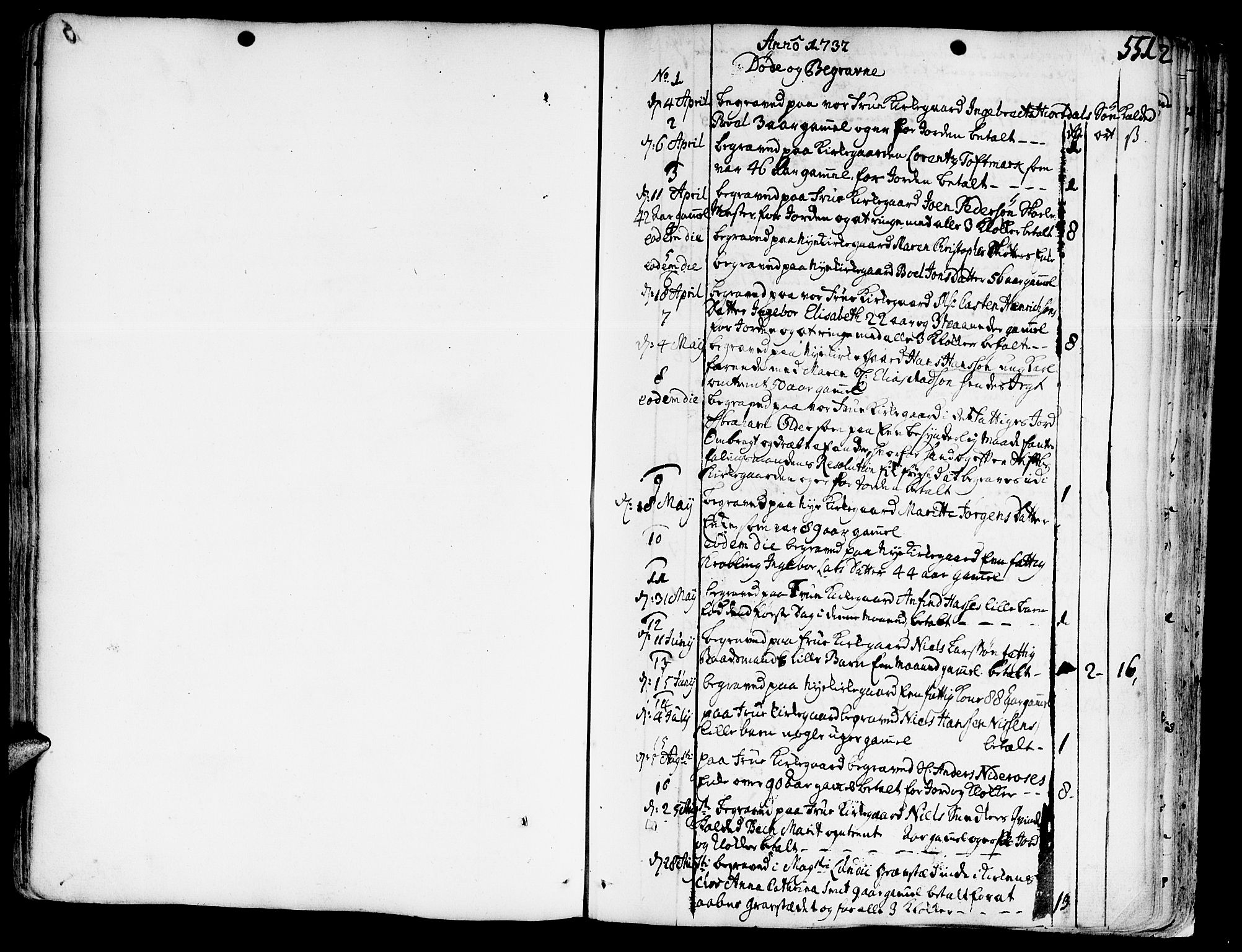 Ministerialprotokoller, klokkerbøker og fødselsregistre - Sør-Trøndelag, SAT/A-1456/602/L0103: Parish register (official) no. 602A01, 1732-1774, p. 551