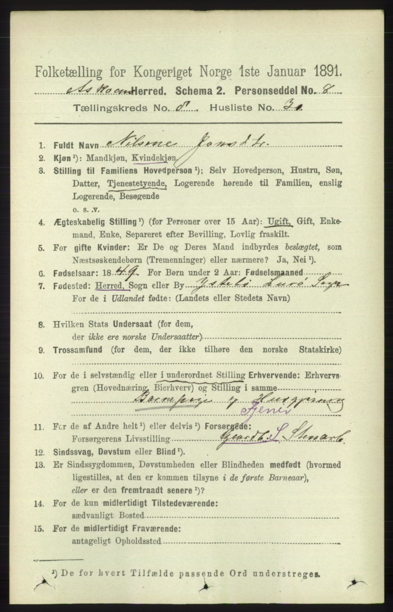 RA, 1891 census for 1247 Askøy, 1891, p. 5592