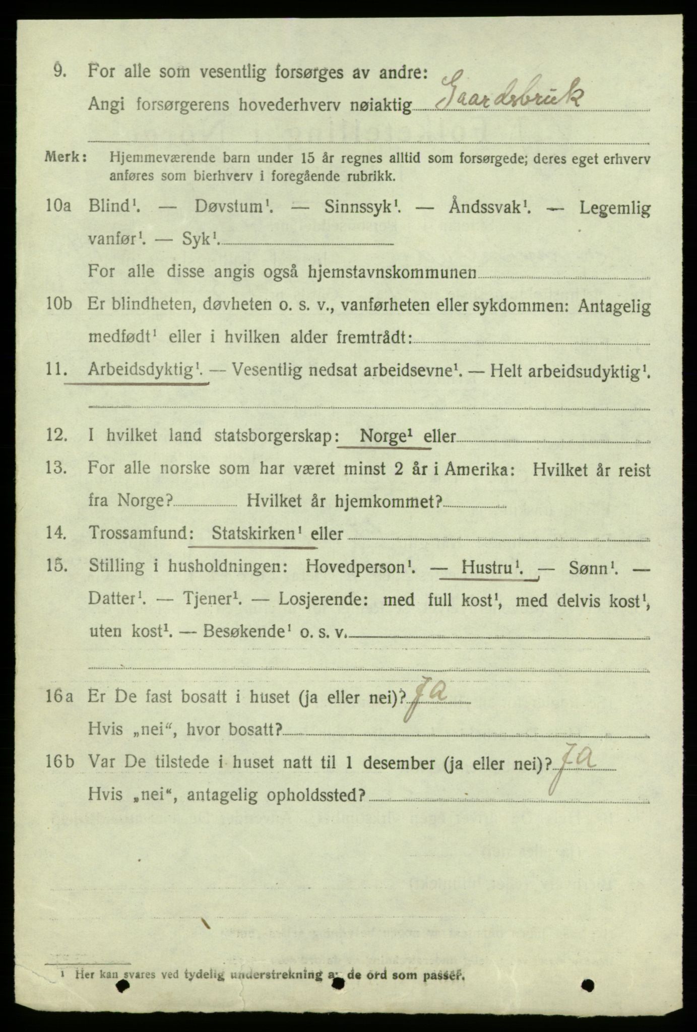 SAB, 1920 census for Kvinnherad, 1920, p. 11889