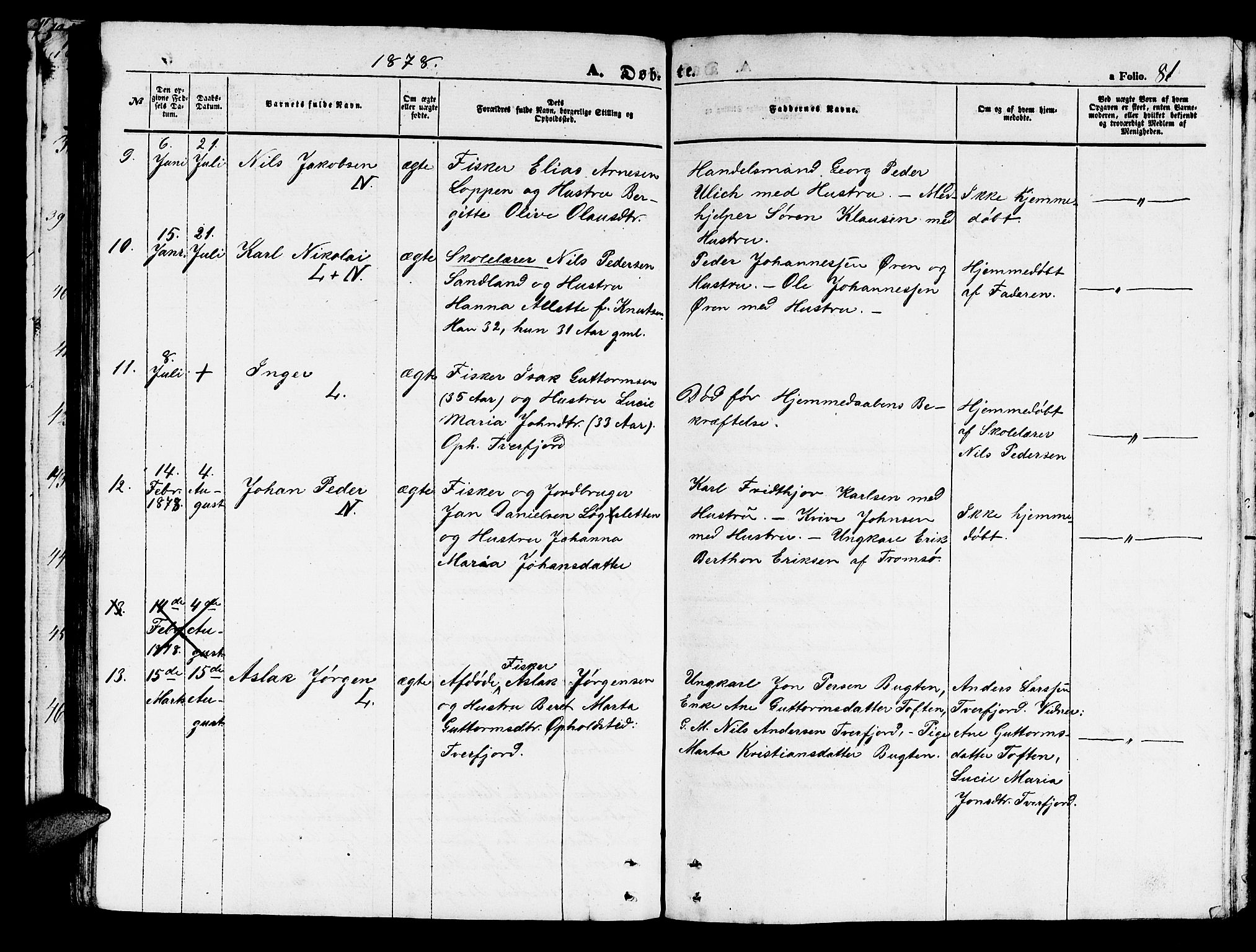 Loppa sokneprestkontor, AV/SATØ-S-1339/H/Hb/L0002klokker: Parish register (copy) no. 2, 1850-1880, p. 81