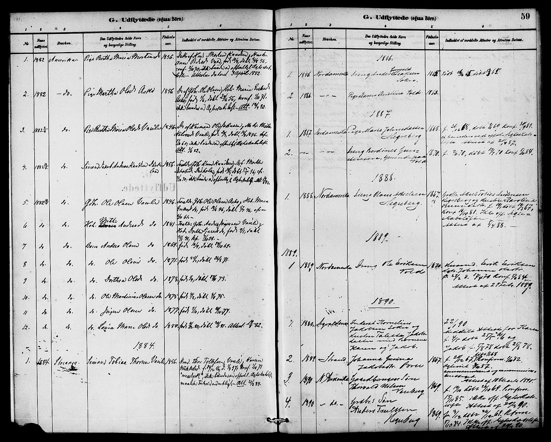 Rennesøy sokneprestkontor, SAST/A -101827/H/Ha/Haa/L0009: Parish register (official) no. A 9, 1878-1890, p. 59