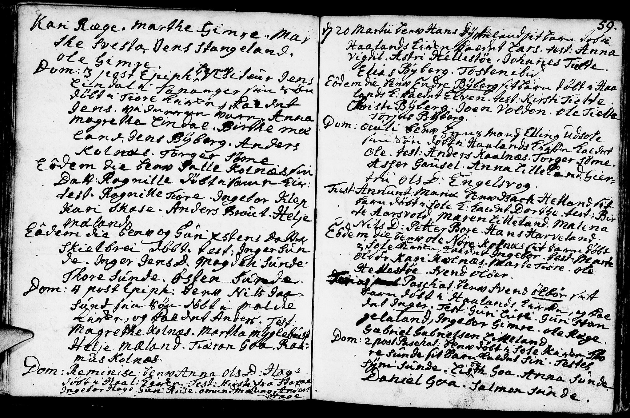 Håland sokneprestkontor, AV/SAST-A-101802/001/30BA/L0002: Parish register (official) no. A 2, 1722-1794, p. 59