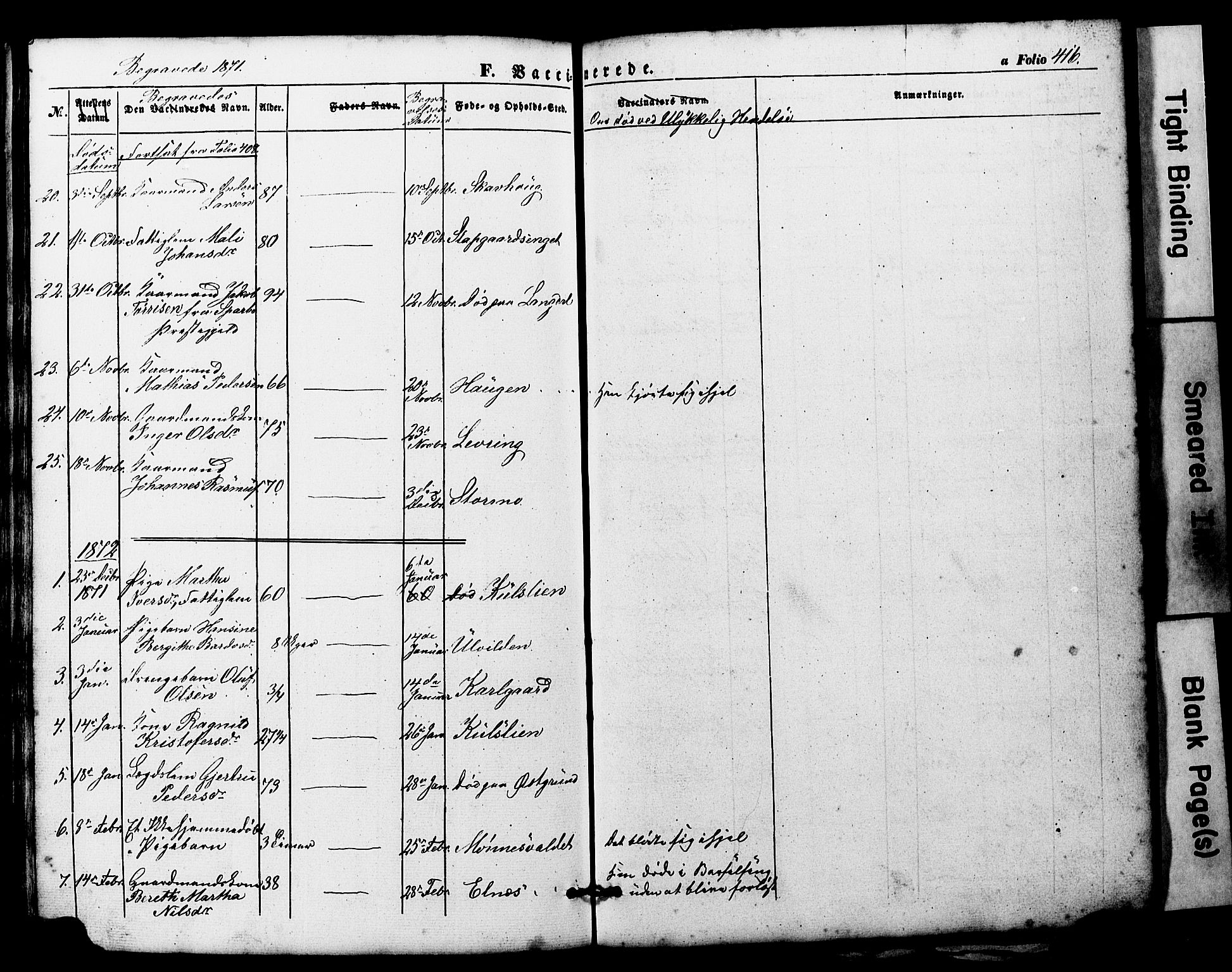 Ministerialprotokoller, klokkerbøker og fødselsregistre - Nord-Trøndelag, SAT/A-1458/724/L0268: Parish register (copy) no. 724C04, 1846-1878, p. 416
