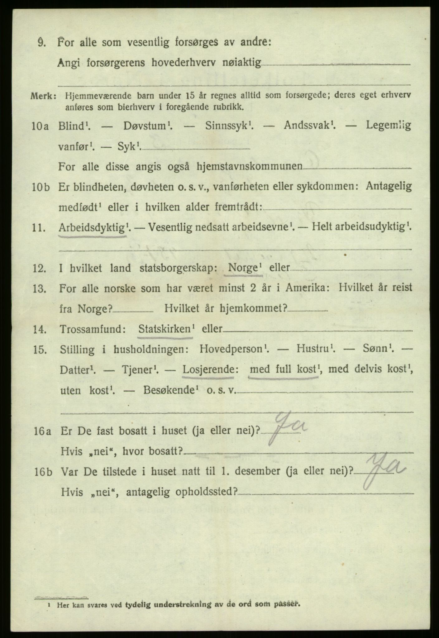 SAB, 1920 census for Gaular, 1920, p. 6673