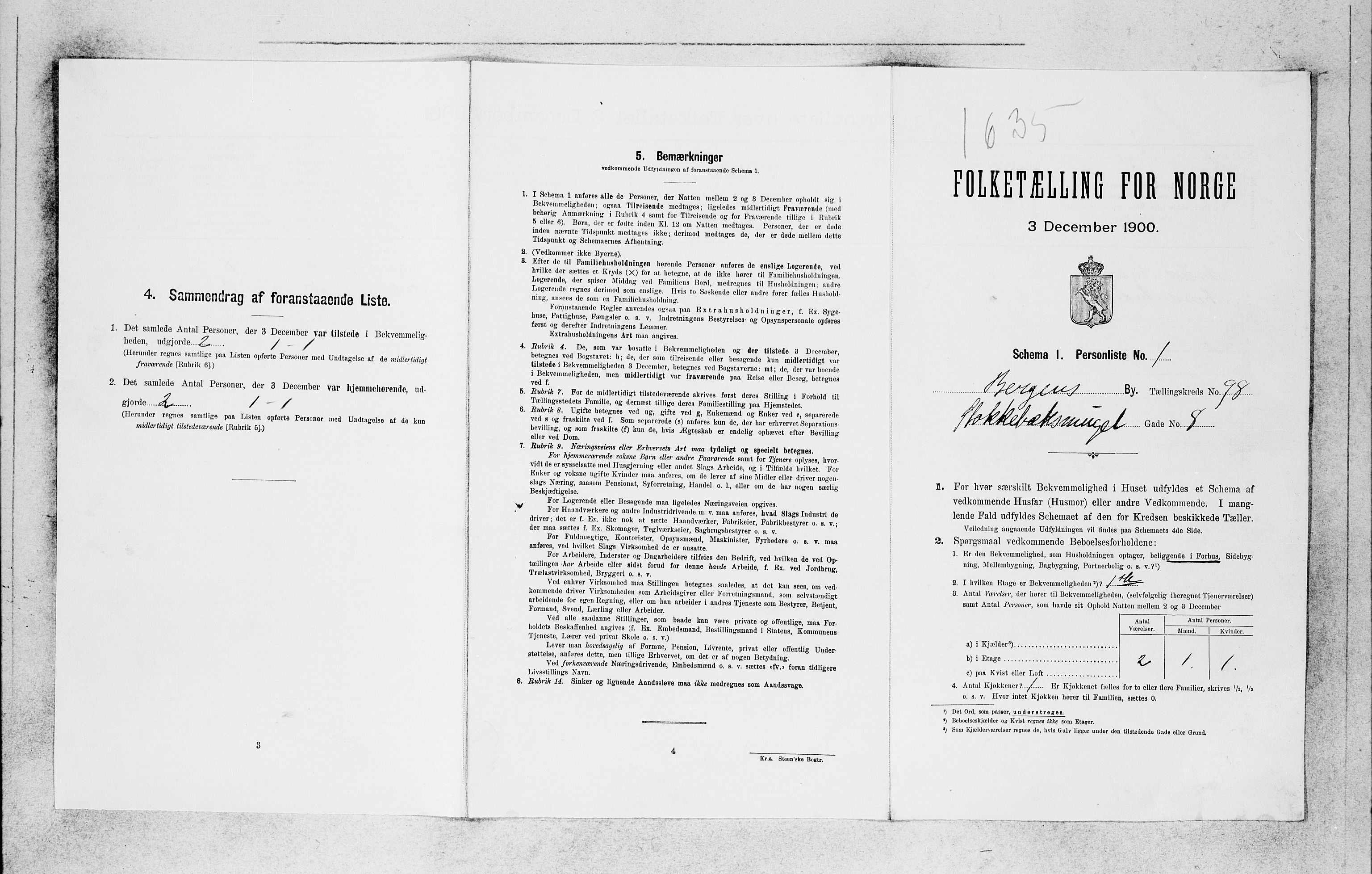 SAB, 1900 census for Bergen, 1900, p. 20723