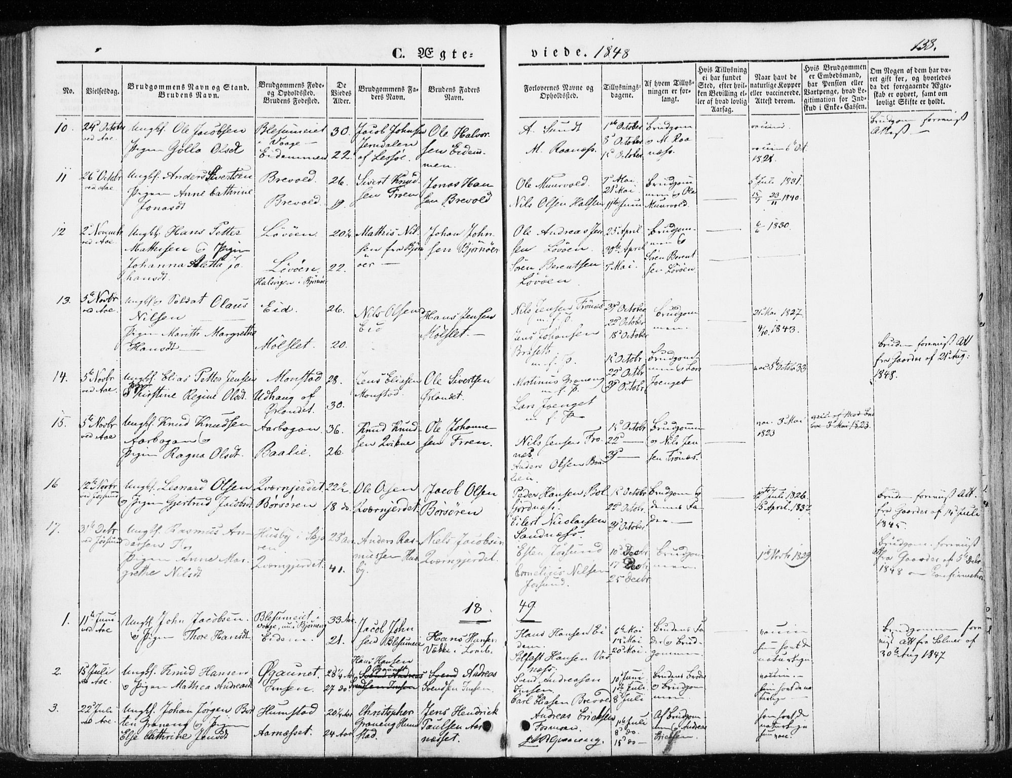 Ministerialprotokoller, klokkerbøker og fødselsregistre - Sør-Trøndelag, SAT/A-1456/655/L0677: Parish register (official) no. 655A06, 1847-1860, p. 138
