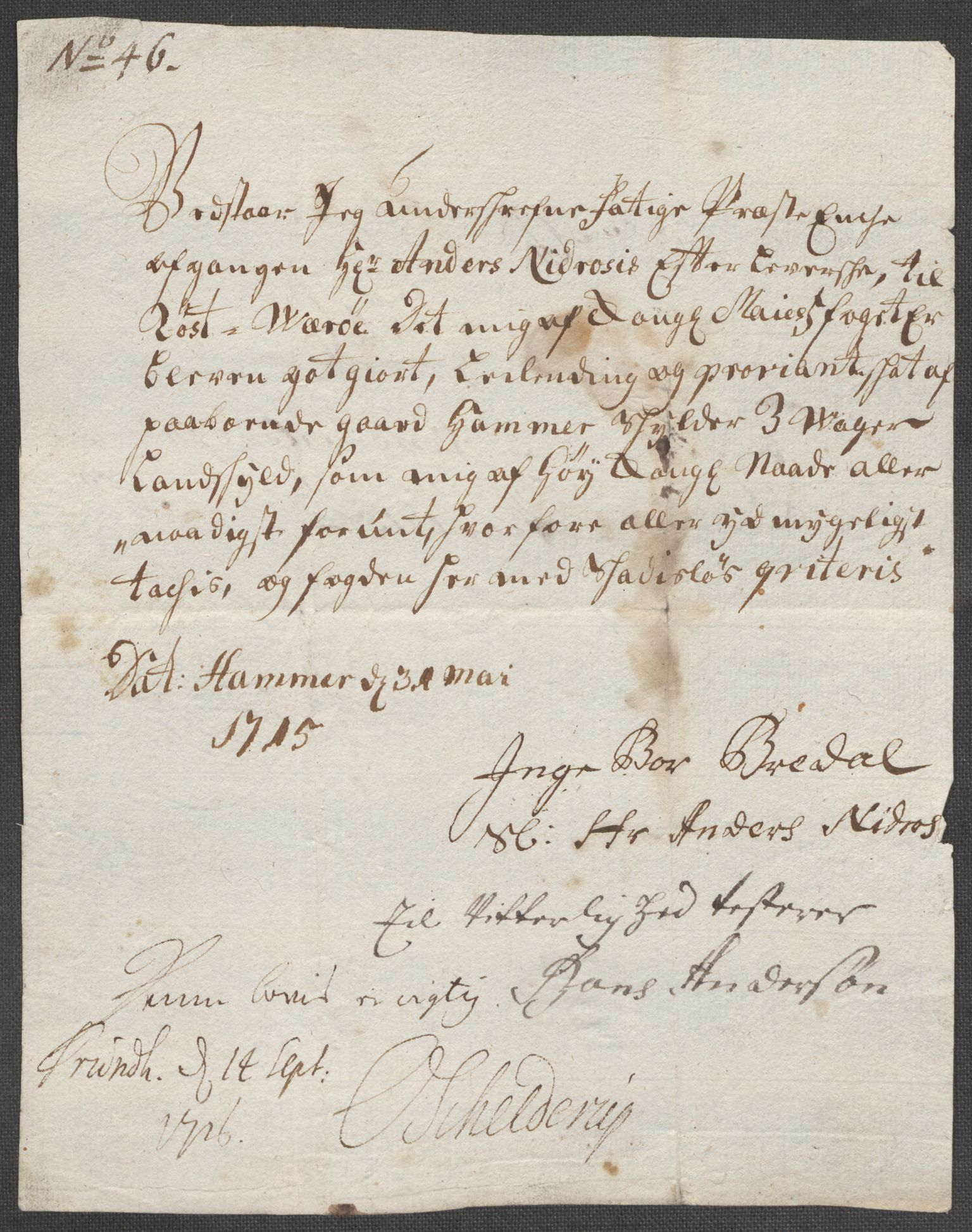 Rentekammeret inntil 1814, Reviderte regnskaper, Fogderegnskap, AV/RA-EA-4092/R67/L4681: Fogderegnskap Vesterålen, Andenes og Lofoten, 1715, p. 221