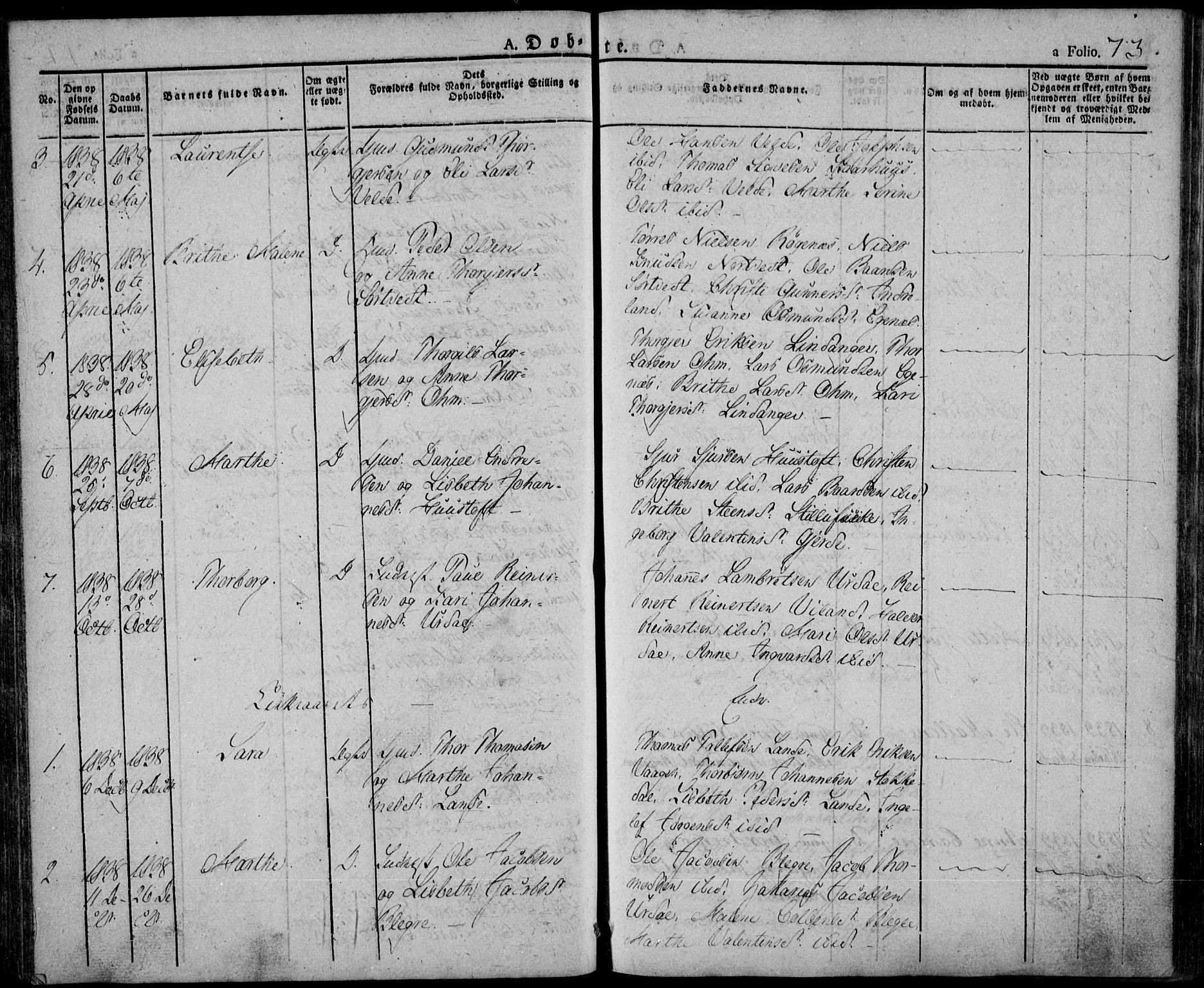 Skjold sokneprestkontor, AV/SAST-A-101847/H/Ha/Haa/L0005: Parish register (official) no. A 5, 1830-1856, p. 73