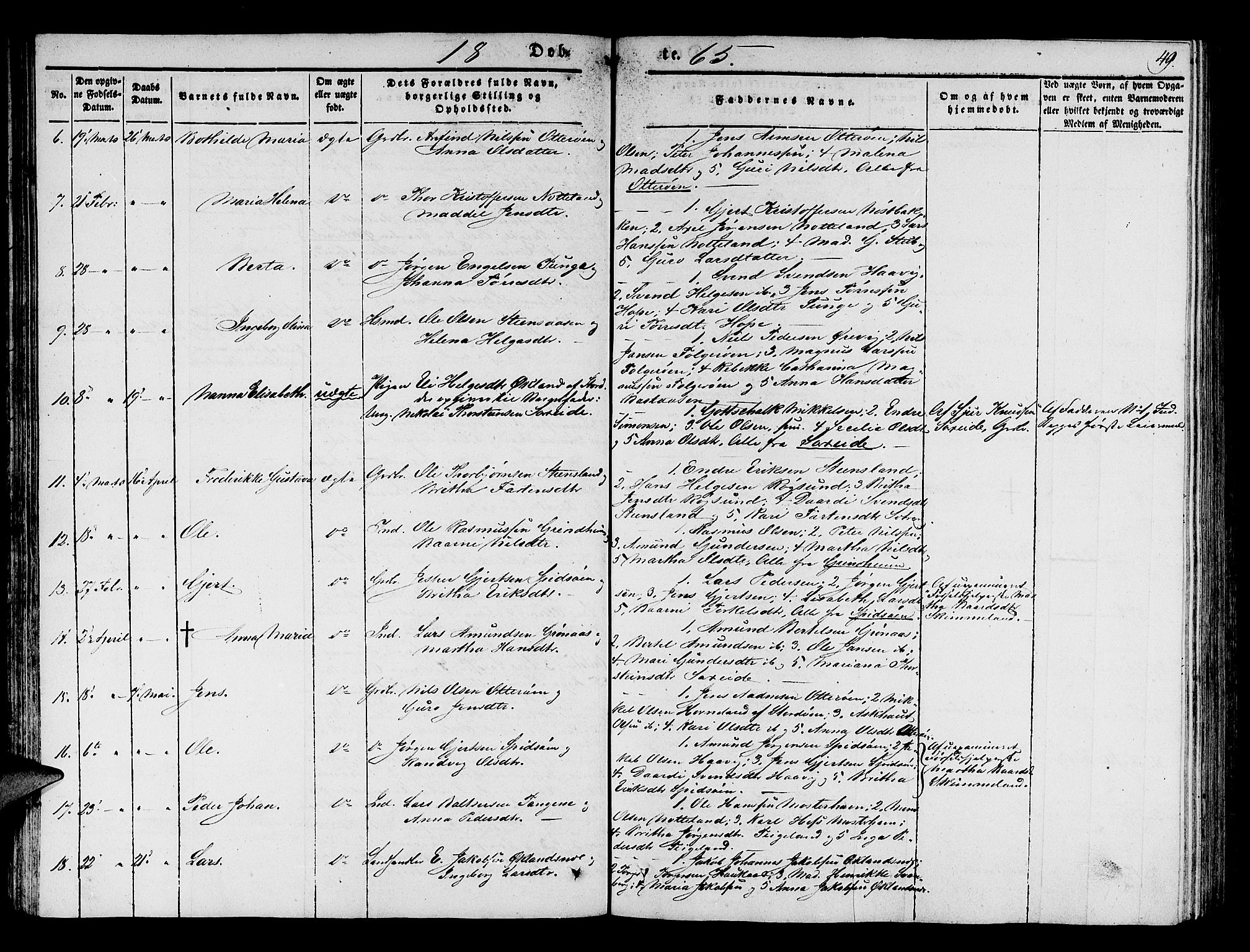 Finnås sokneprestembete, SAB/A-99925/H/Ha/Hab/Haba/L0001: Parish register (copy) no. A 1, 1851-1873, p. 49