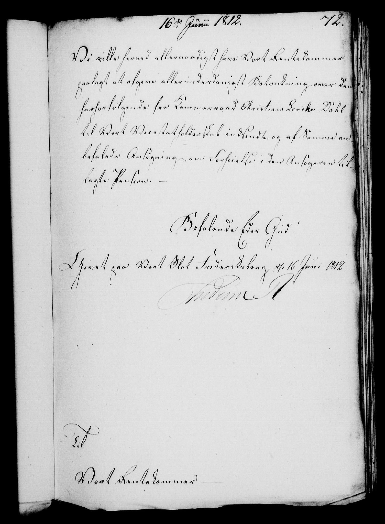 Rentekammeret, Kammerkanselliet, RA/EA-3111/G/Gf/Gfa/L0094: Norsk relasjons- og resolusjonsprotokoll (merket RK 52.94), 1812, p. 271
