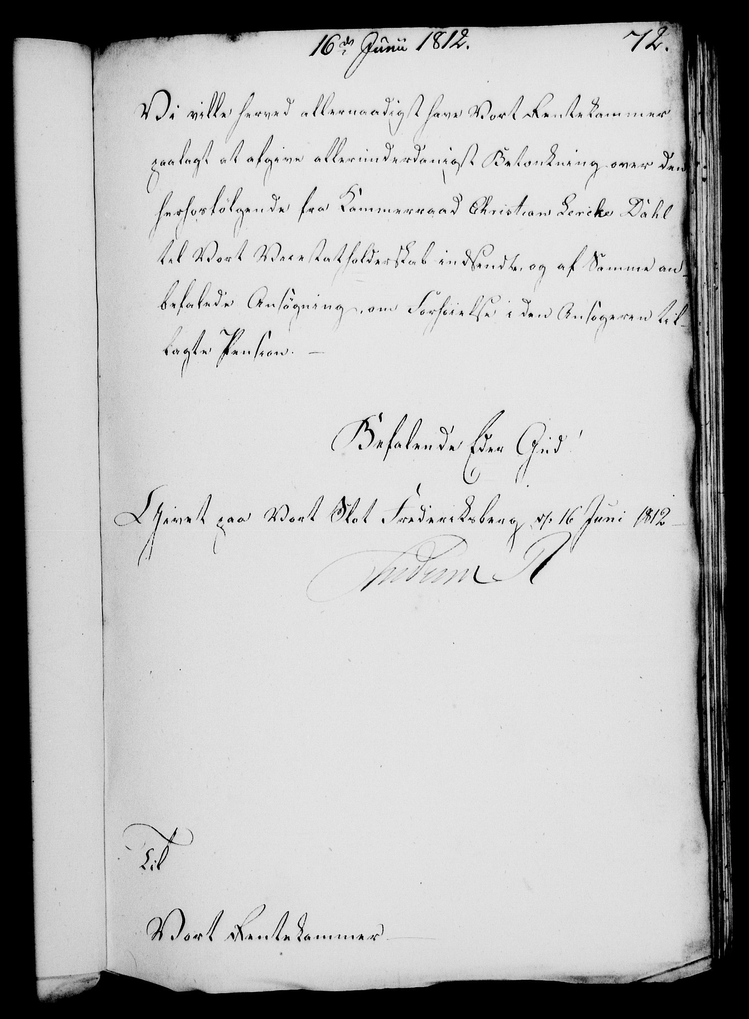 Rentekammeret, Kammerkanselliet, AV/RA-EA-3111/G/Gf/Gfa/L0094: Norsk relasjons- og resolusjonsprotokoll (merket RK 52.94), 1812, p. 271