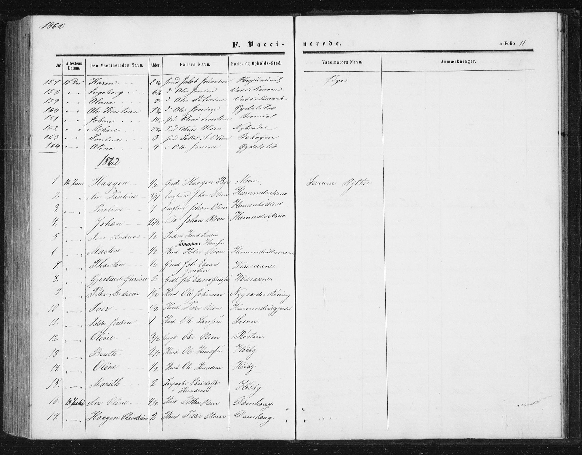 Ministerialprotokoller, klokkerbøker og fødselsregistre - Sør-Trøndelag, SAT/A-1456/616/L0408: Parish register (official) no. 616A05, 1857-1865, p. 11