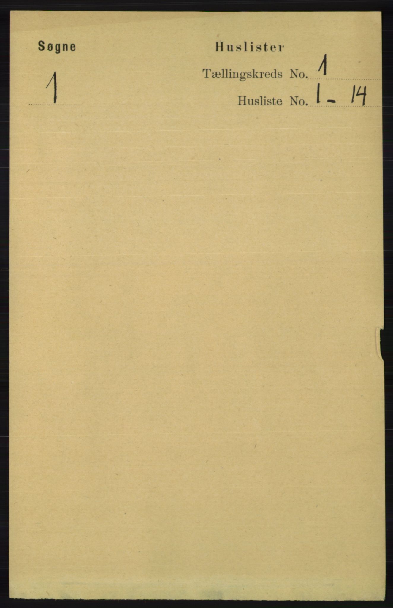 RA, 1891 census for 1018 Søgne, 1891, p. 47
