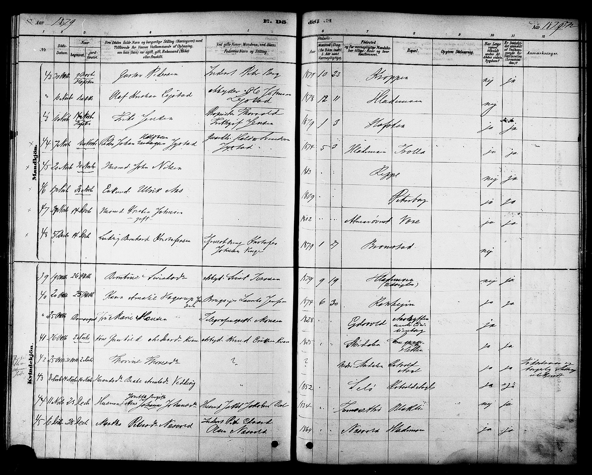 Ministerialprotokoller, klokkerbøker og fødselsregistre - Sør-Trøndelag, AV/SAT-A-1456/606/L0294: Parish register (official) no. 606A09, 1878-1886, p. 372