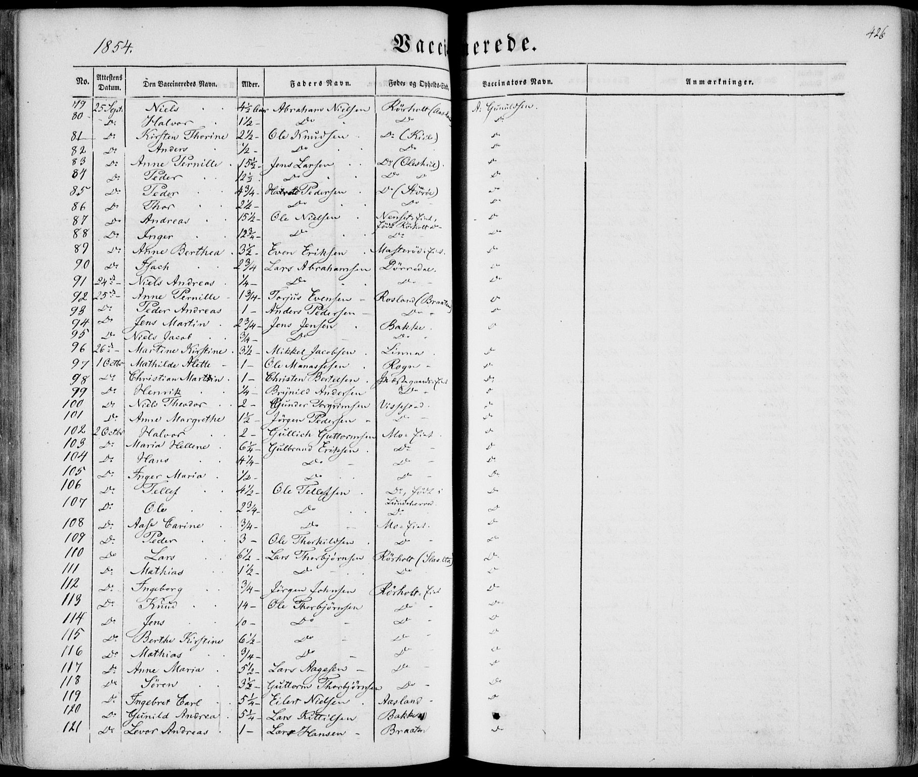 Bamble kirkebøker, SAKO/A-253/F/Fa/L0005: Parish register (official) no. I 5, 1854-1869, p. 426