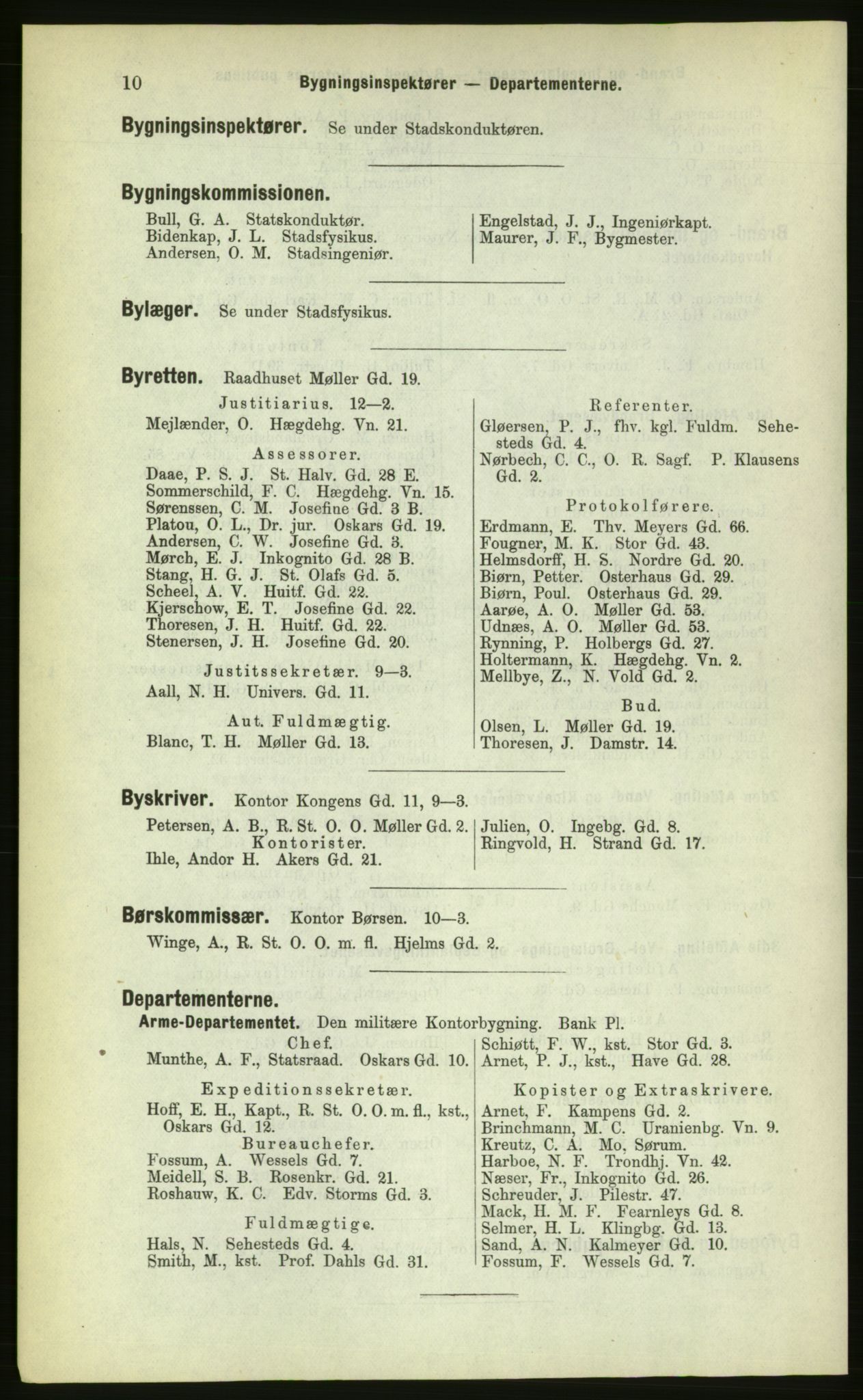 Kristiania/Oslo adressebok, PUBL/-, 1883, p. 10
