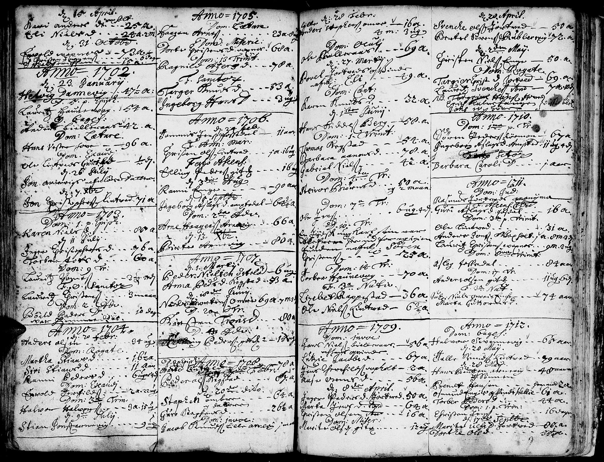 Hommedal sokneprestkontor, AV/SAK-1111-0023/F/Fa/Fab/L0001: Parish register (official) no. A 1 /2, 1690-1739