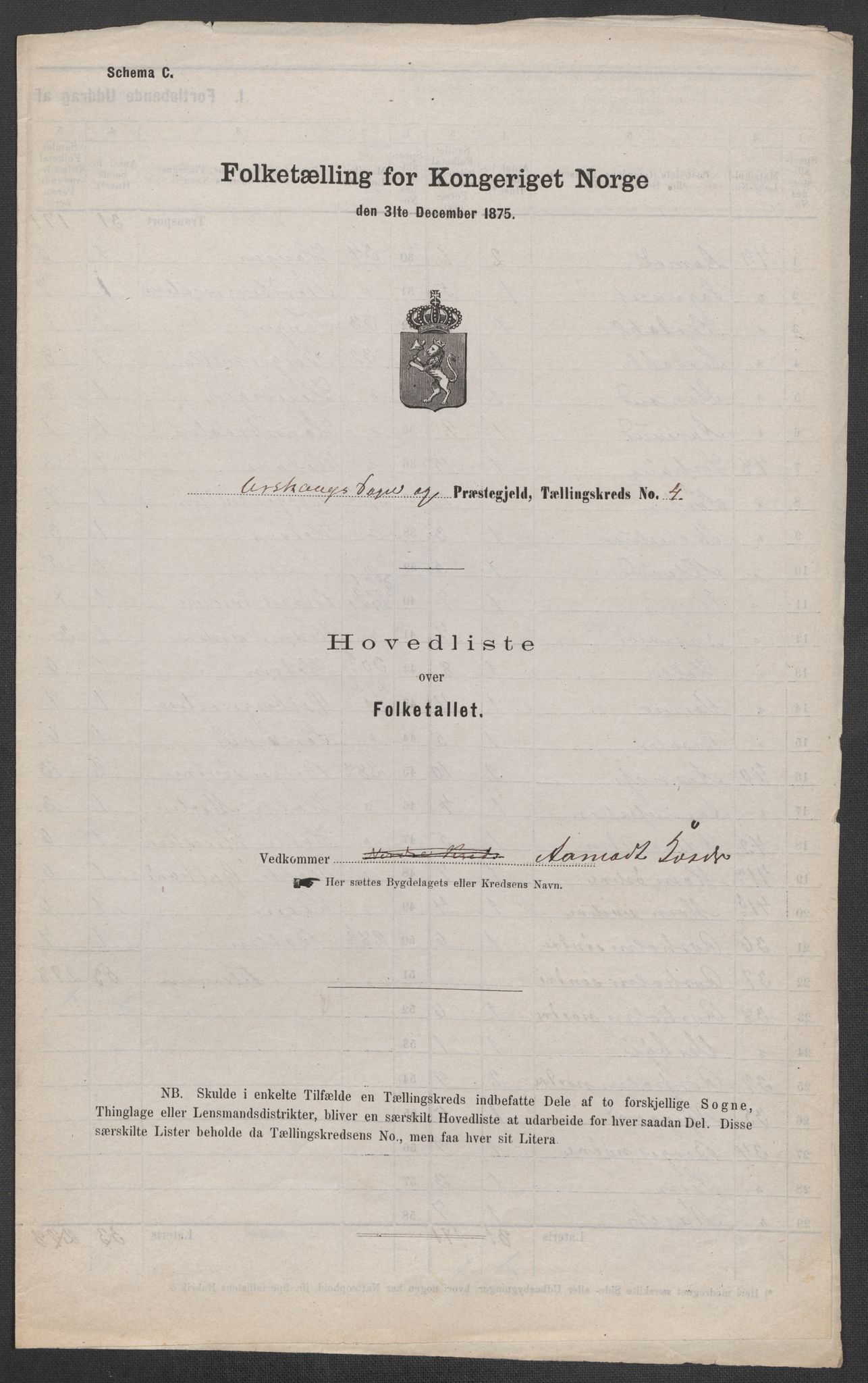 RA, 1875 census for 0224P Aurskog, 1875, p. 10