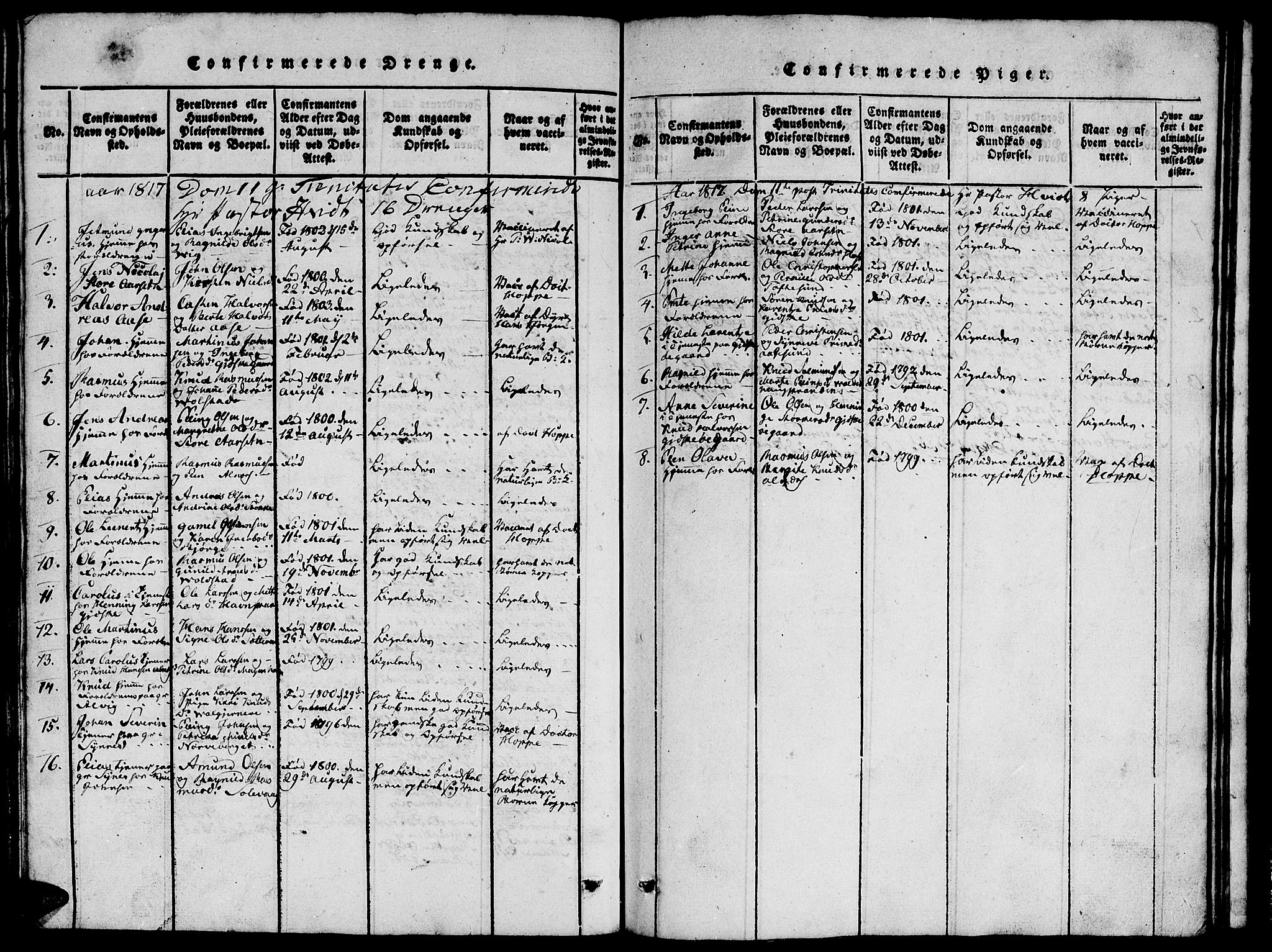 Ministerialprotokoller, klokkerbøker og fødselsregistre - Møre og Romsdal, AV/SAT-A-1454/528/L0423: Parish register (copy) no. 528C04, 1816-1827