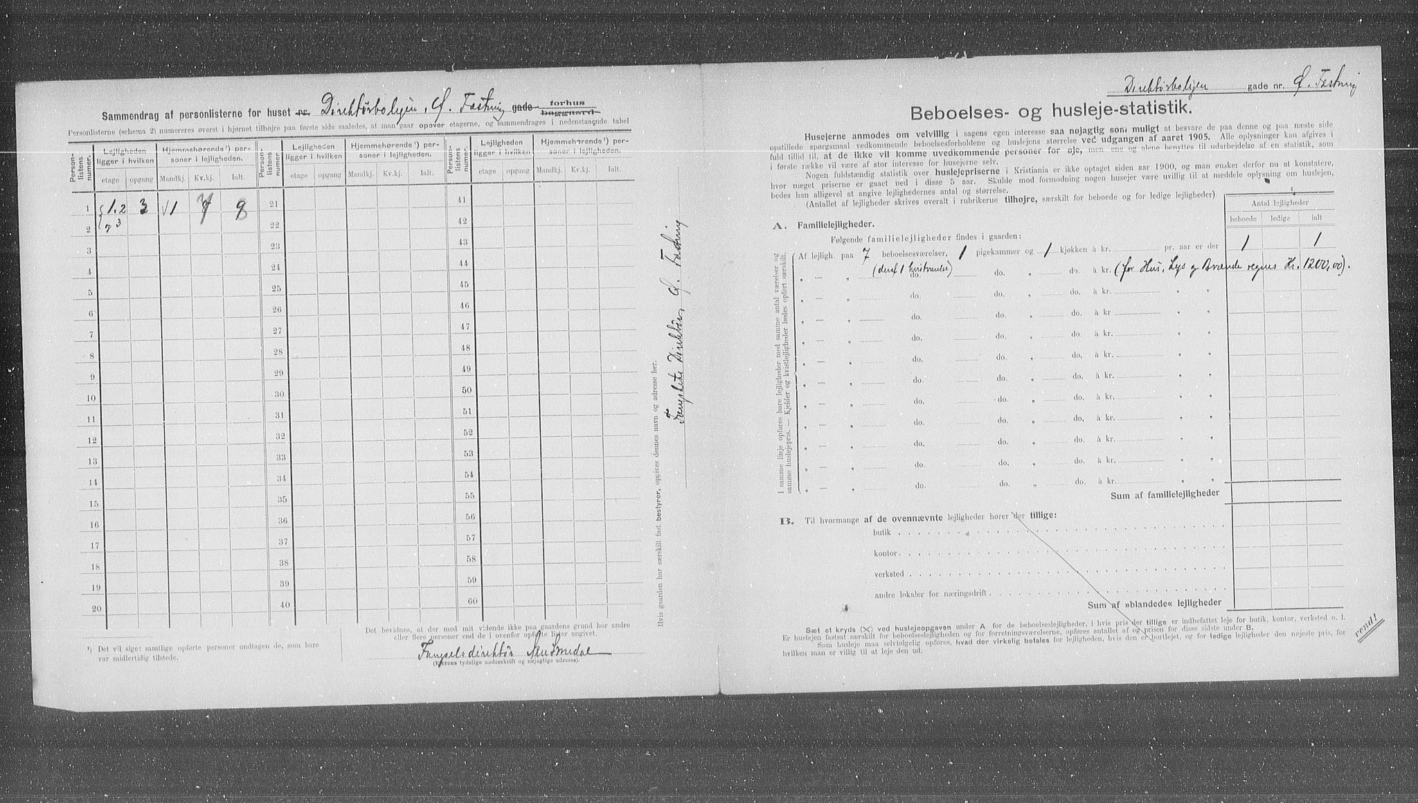 OBA, Municipal Census 1905 for Kristiania, 1905, p. 14755