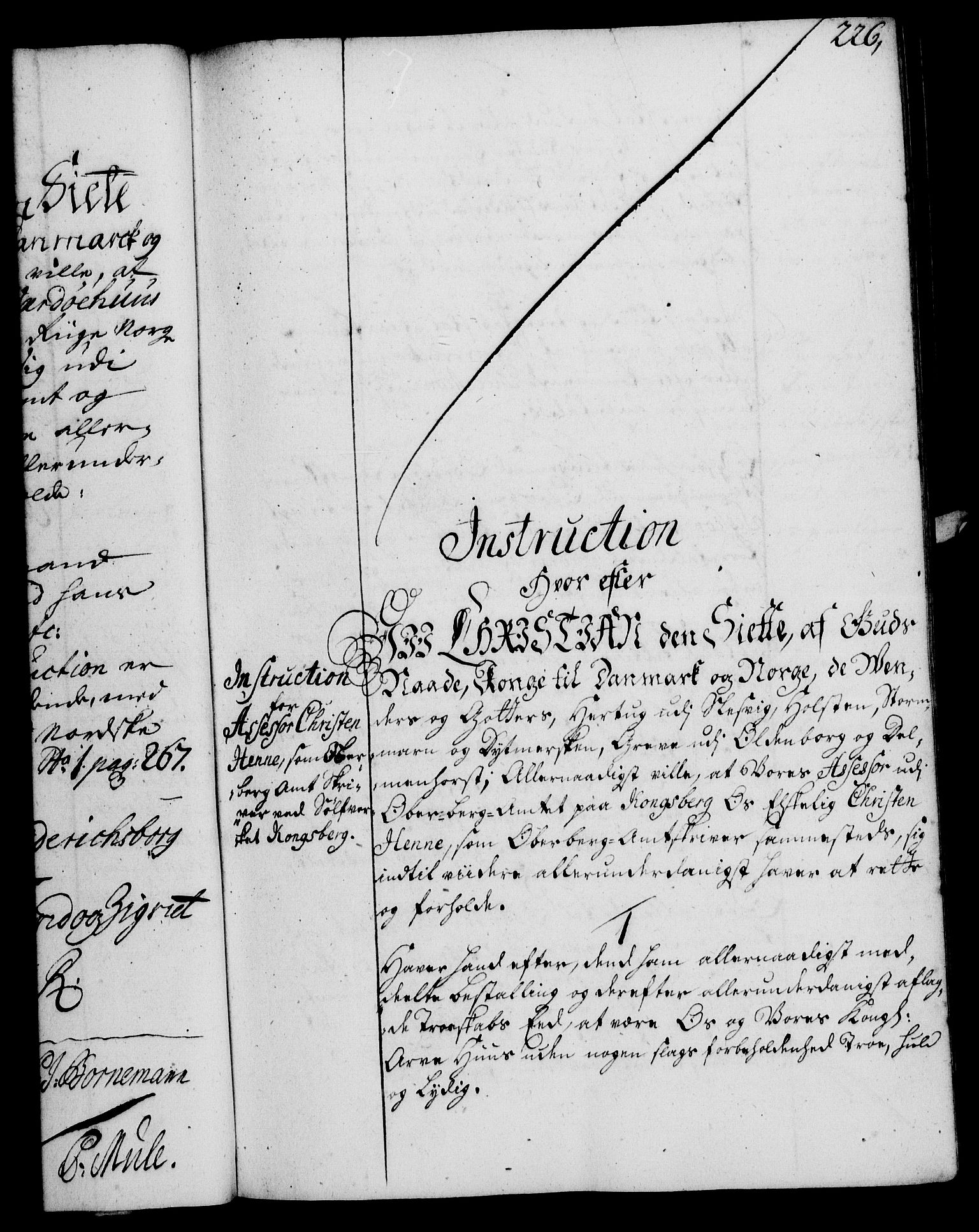Rentekammeret, Kammerkanselliet, RA/EA-3111/G/Gg/Ggi/L0002: Norsk instruksjonsprotokoll med register (merket RK 53.35), 1729-1751, p. 226
