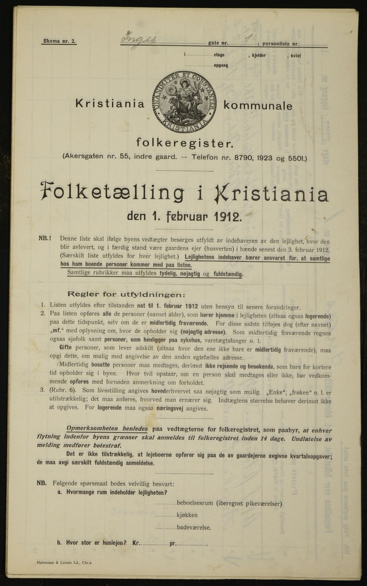 OBA, Municipal Census 1912 for Kristiania, 1912, p. 44286