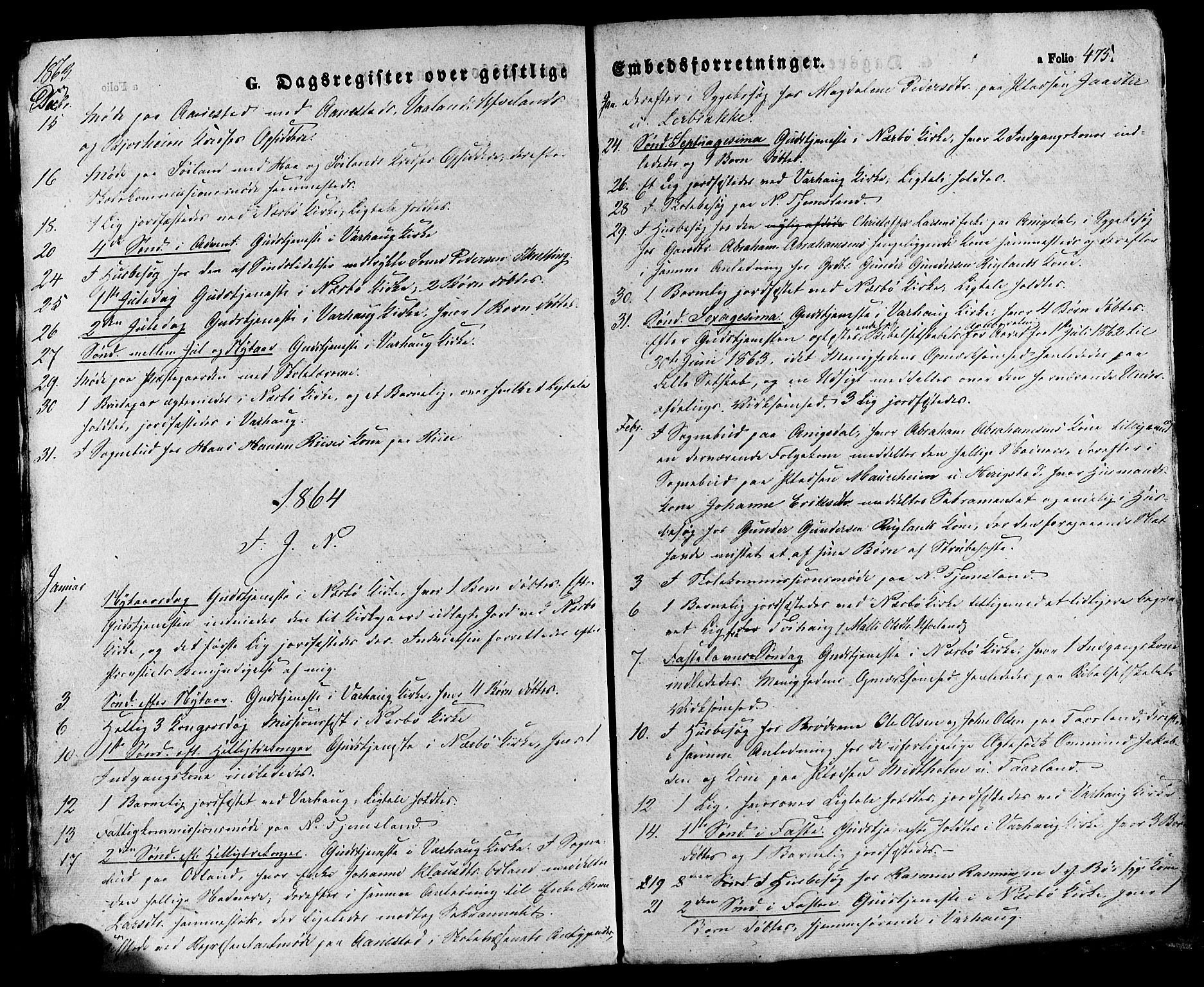 Hå sokneprestkontor, SAST/A-101801/001/30BA/L0008: Parish register (official) no. A 7, 1853-1878, p. 475