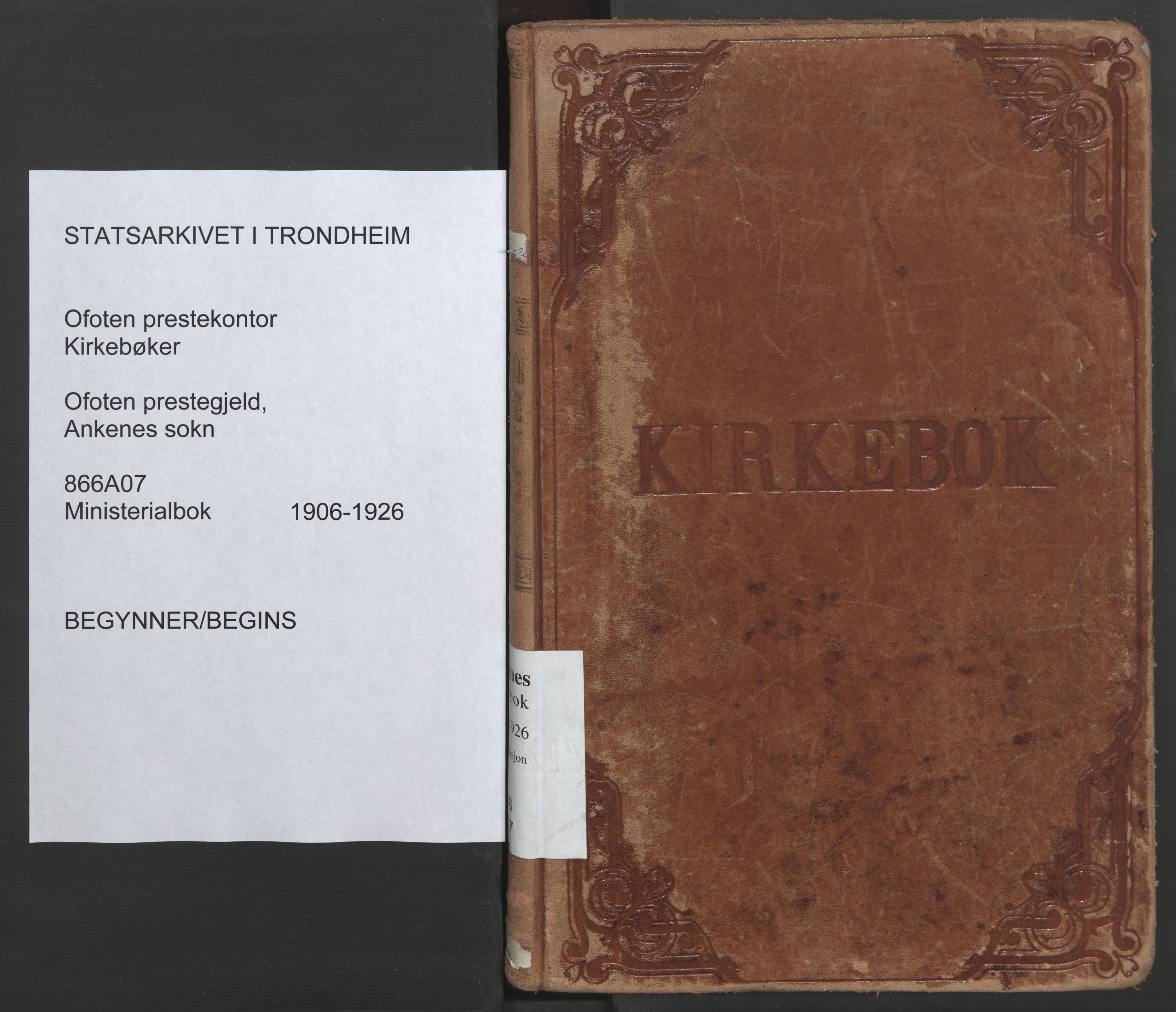 Ministerialprotokoller, klokkerbøker og fødselsregistre - Nordland, SAT/A-1459/866/L0944: Parish register (official) no. 866A07, 1906-1926