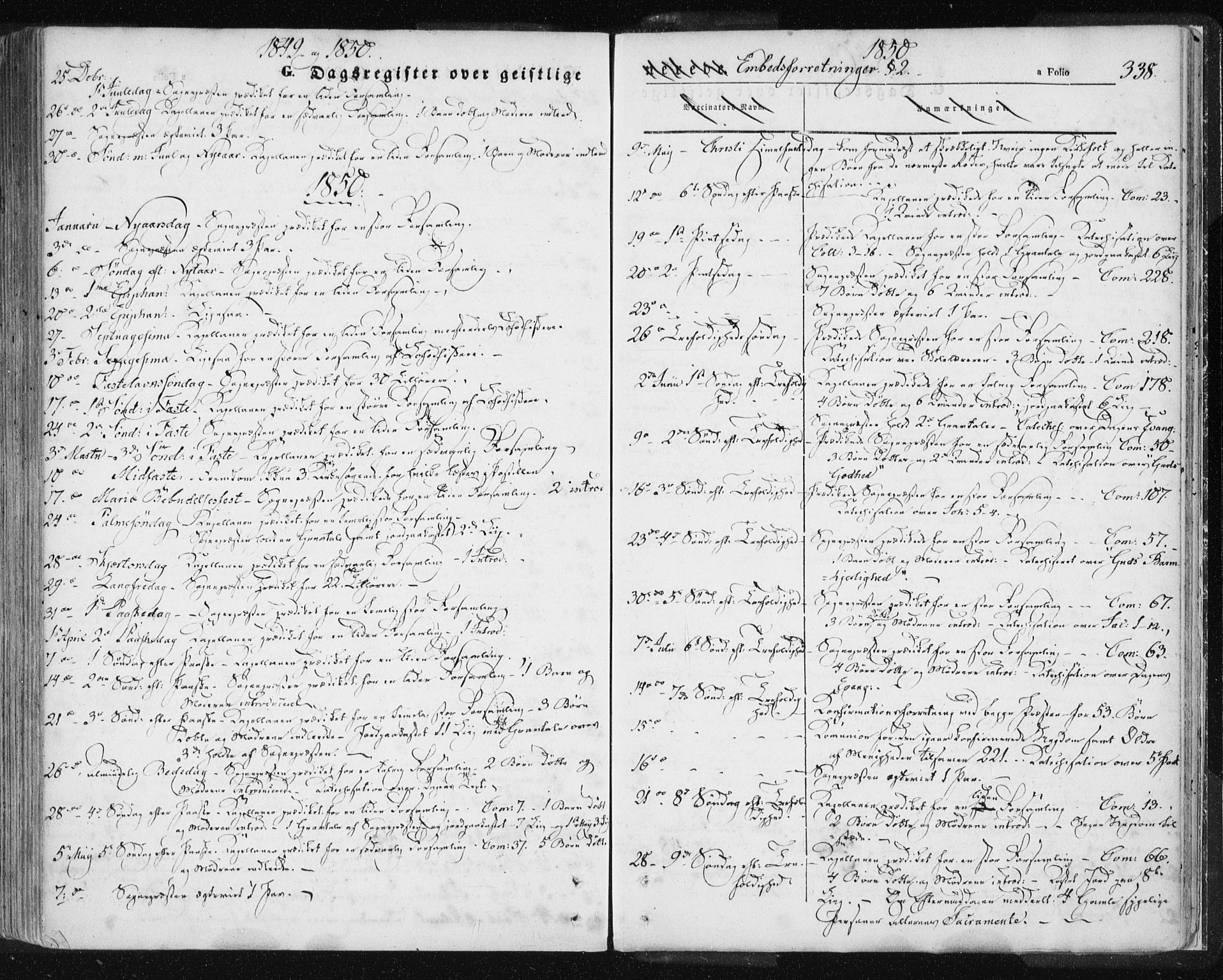 Ministerialprotokoller, klokkerbøker og fødselsregistre - Nordland, SAT/A-1459/801/L0007: Parish register (official) no. 801A07, 1845-1863, p. 338