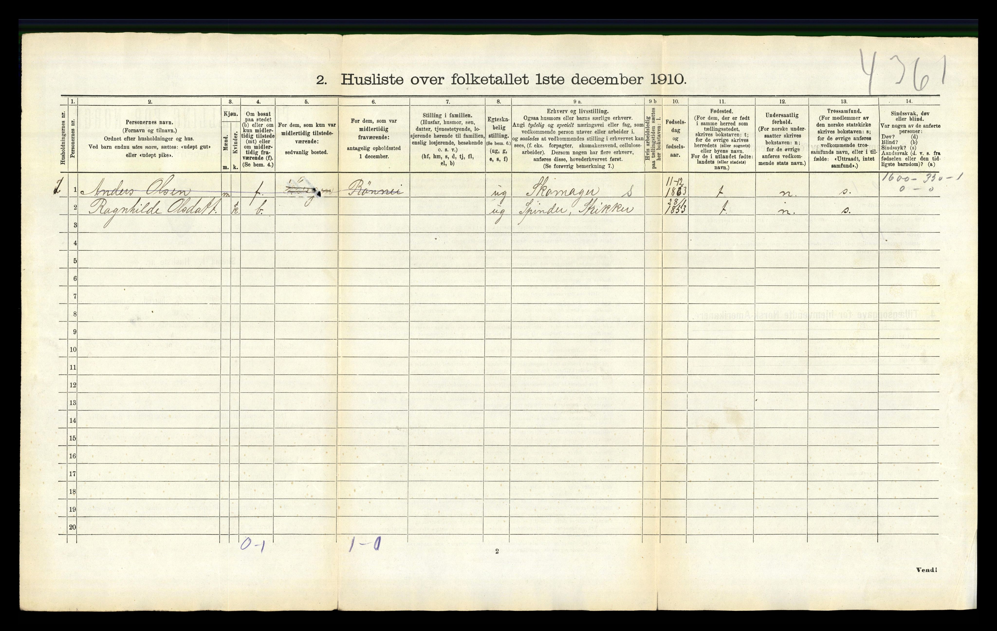 RA, 1910 census for Luster, 1910, p. 1270