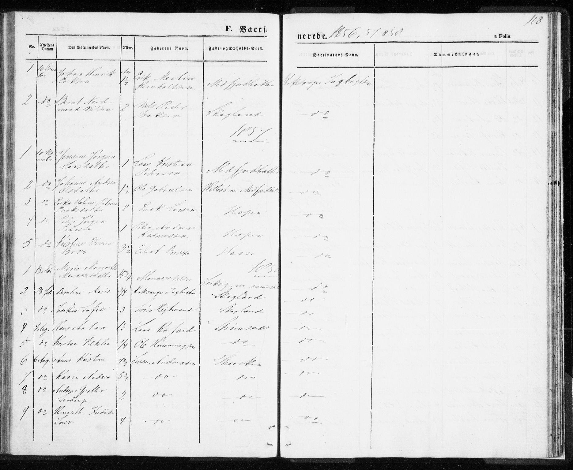 Berg sokneprestkontor, AV/SATØ-S-1318/G/Ga/Gaa/L0001kirke: Parish register (official) no. 1, 1846-1859, p. 108